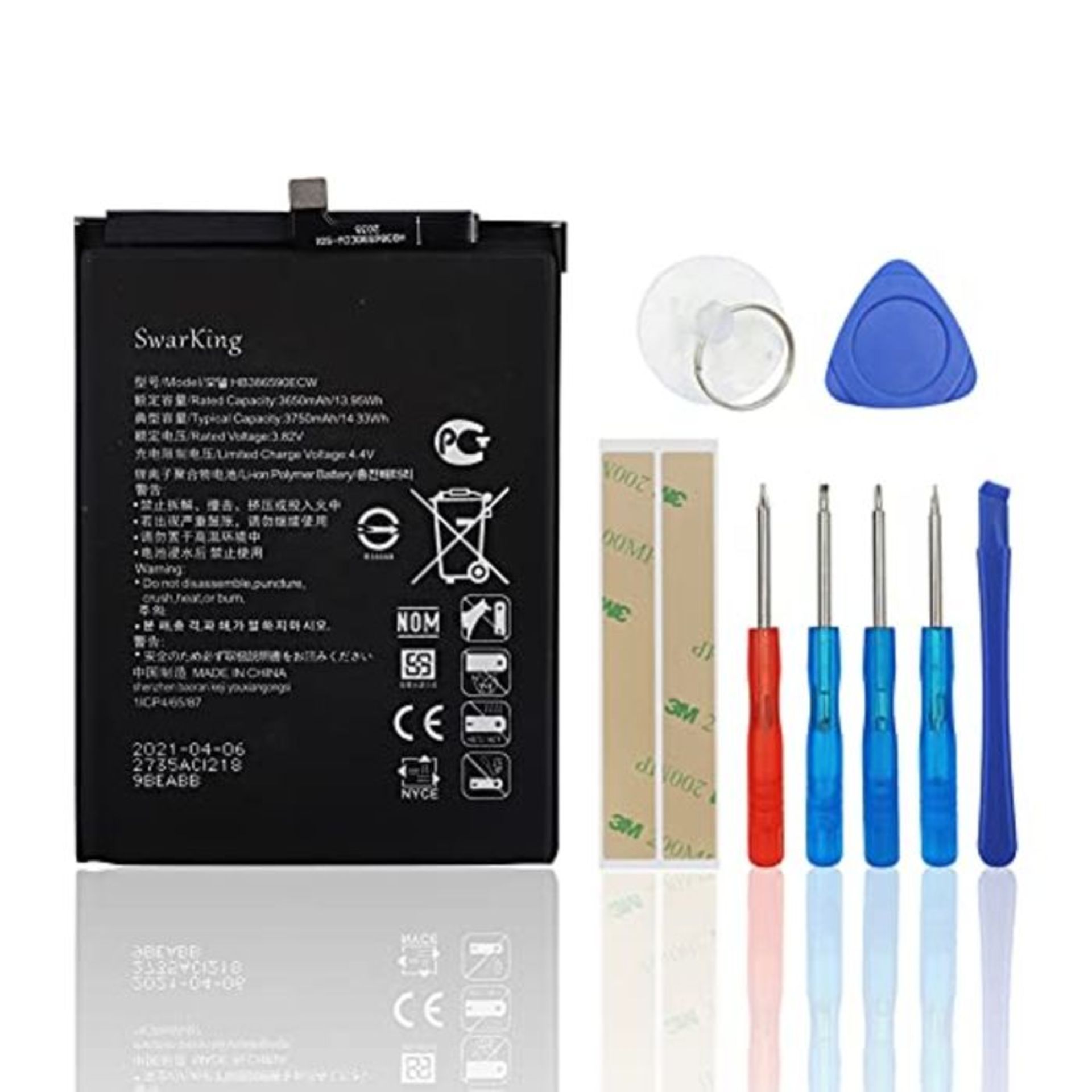 SwarKing Battery Compatible with Huawei Honor 8X/Honor View 10 Lite HB386590ECW with T