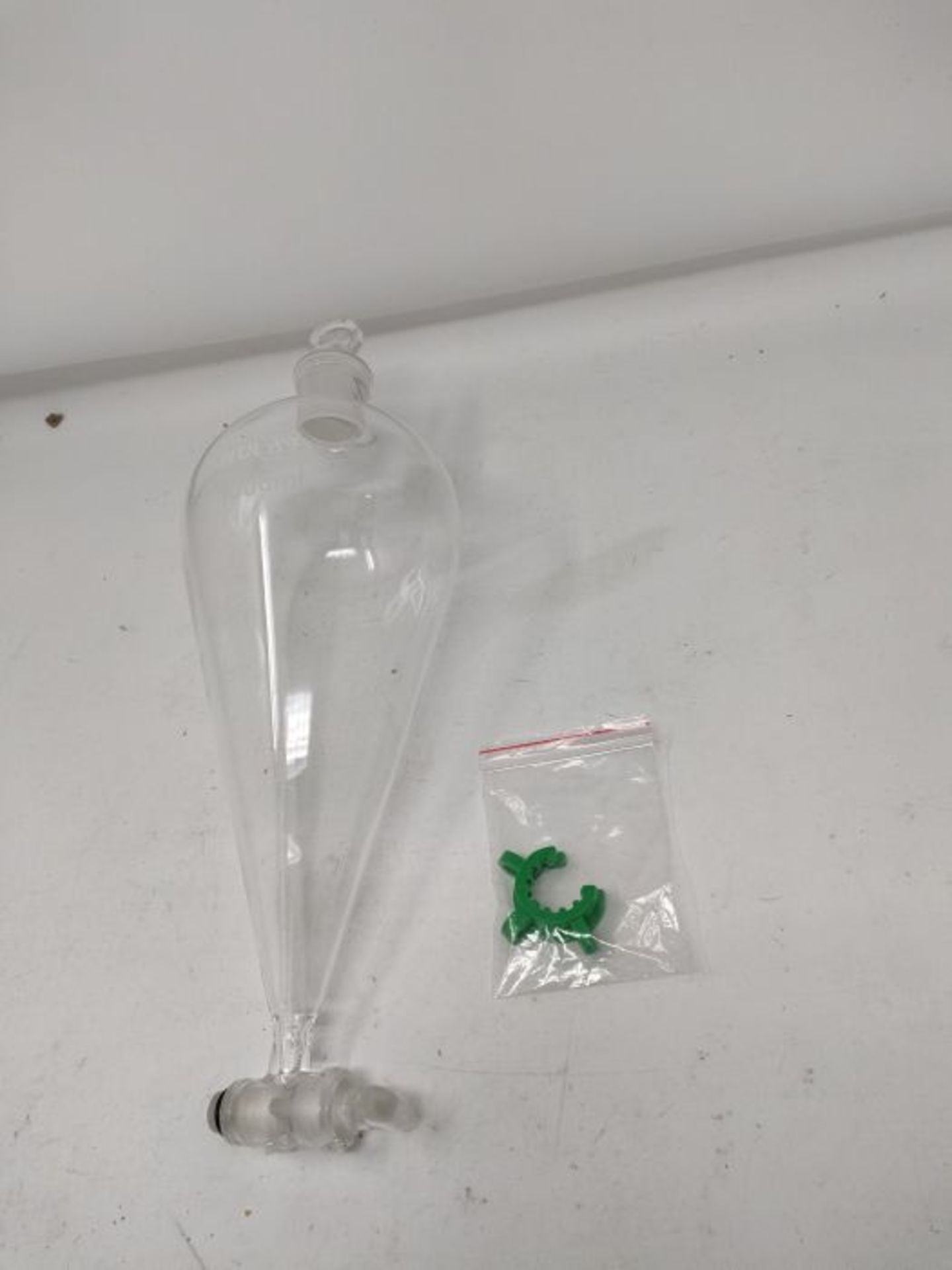 ULAB 1000ml Glass Separatory Funnel,Standard Taper for Joints 24/29, Heavy Wall Separa - Image 3 of 3