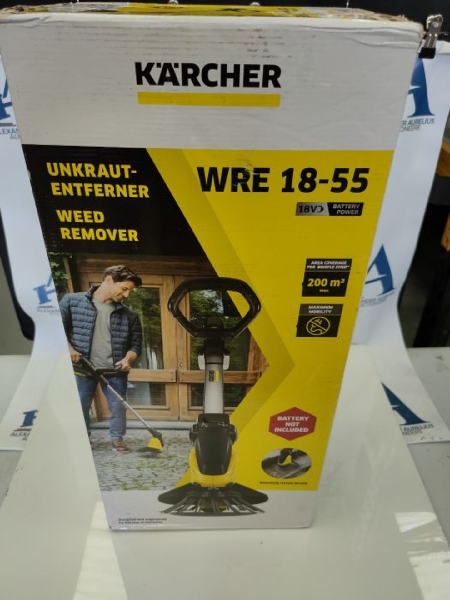 RRP £112.00 Kärcher 18 V Cordless Weed Remover WRE 18-55, Nylon Bristle Head with max. 2800 RPM, - Image 2 of 3