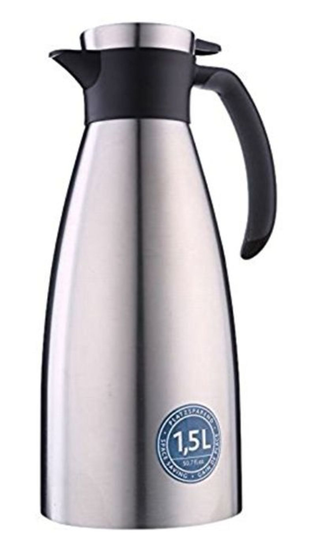 Emsa 514499 Isolierkanne |1,5 Liter | Quick Tip Verschluss, Soft Grip | Edelstahl | sc