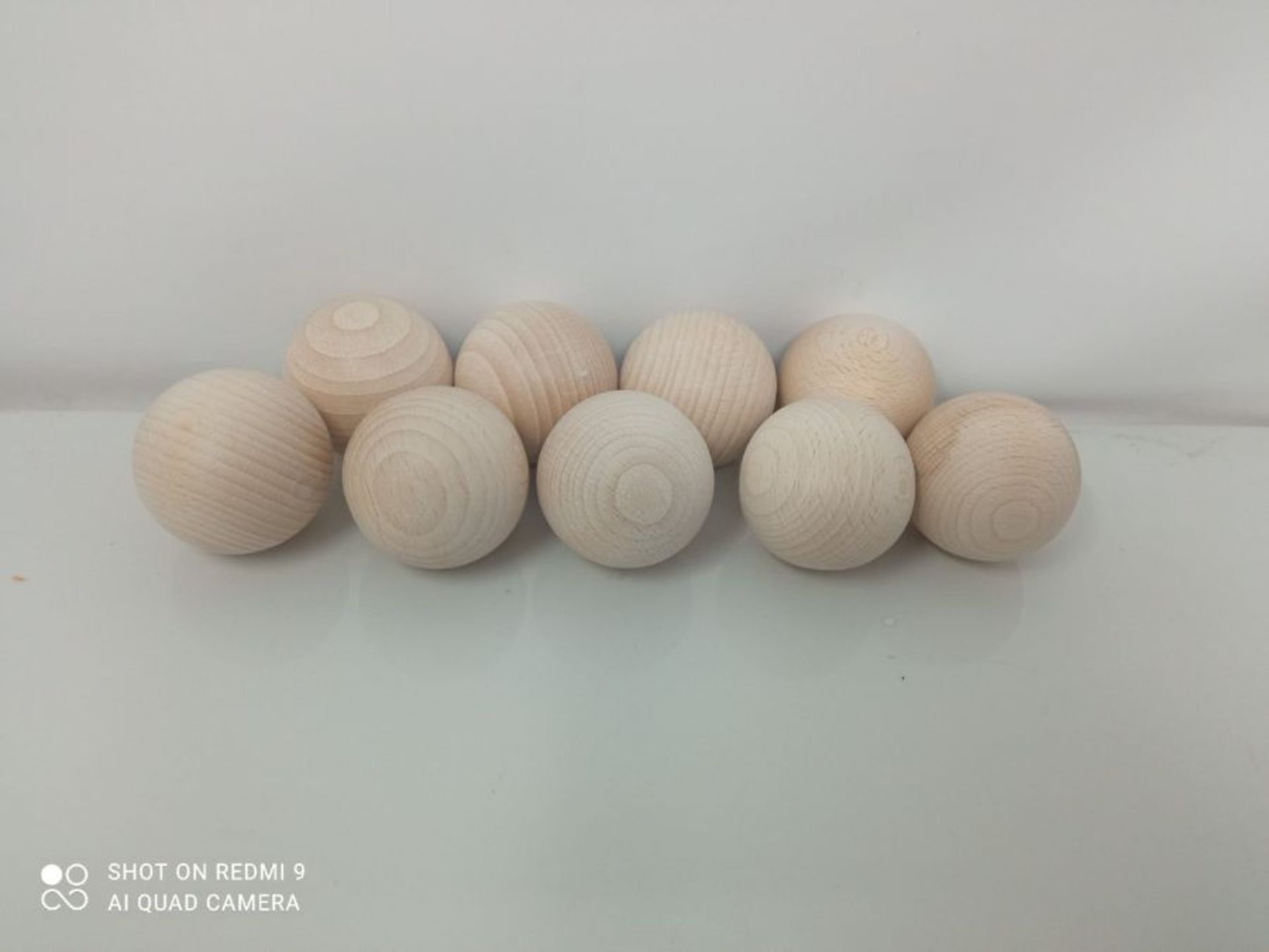 Jowe Beech Wooden Ball without Holes, Brown - Image 2 of 3