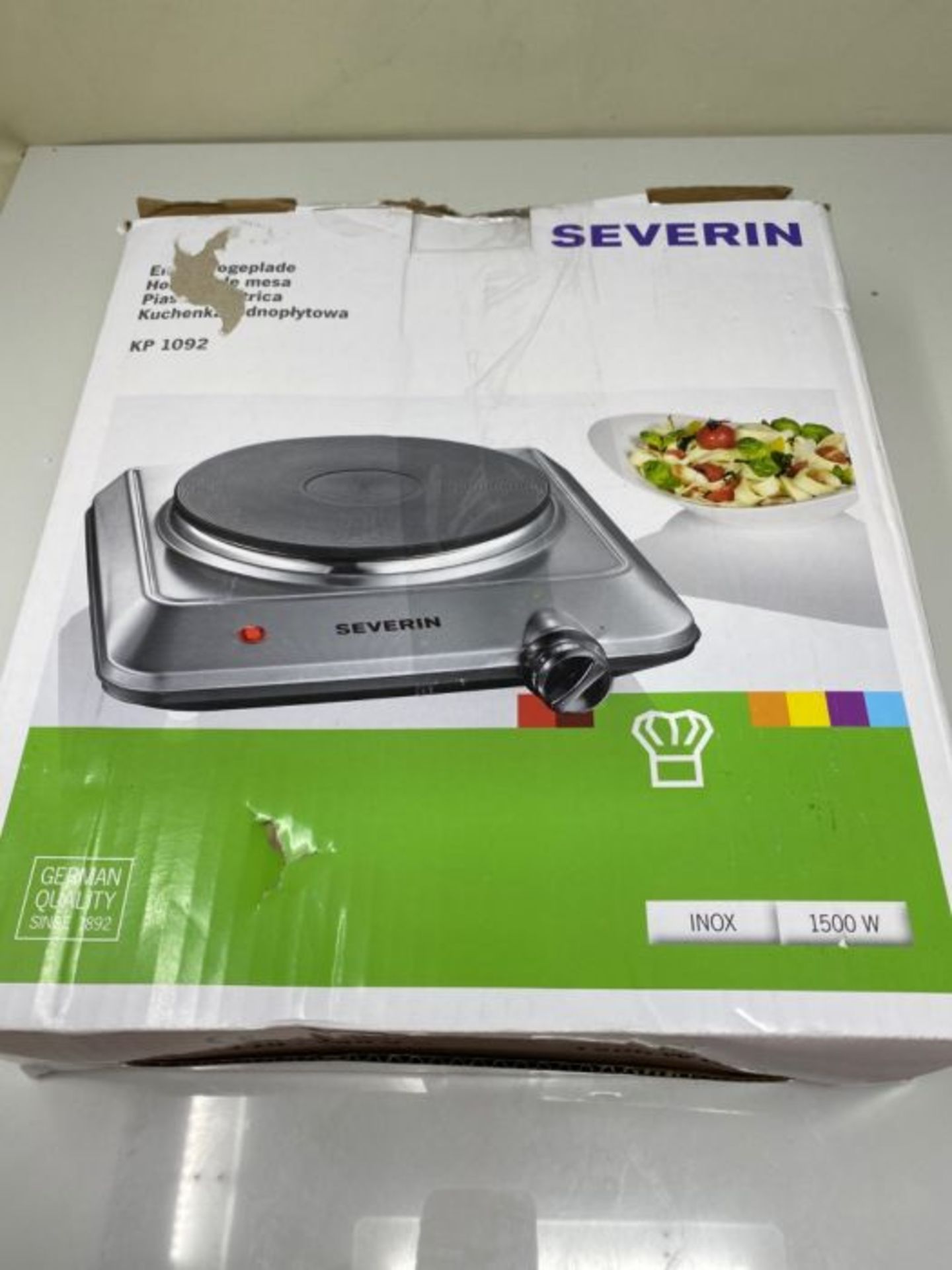 Severin Table Stove with 1500 W of Power KP 1092, Stainless Steel - Image 2 of 3