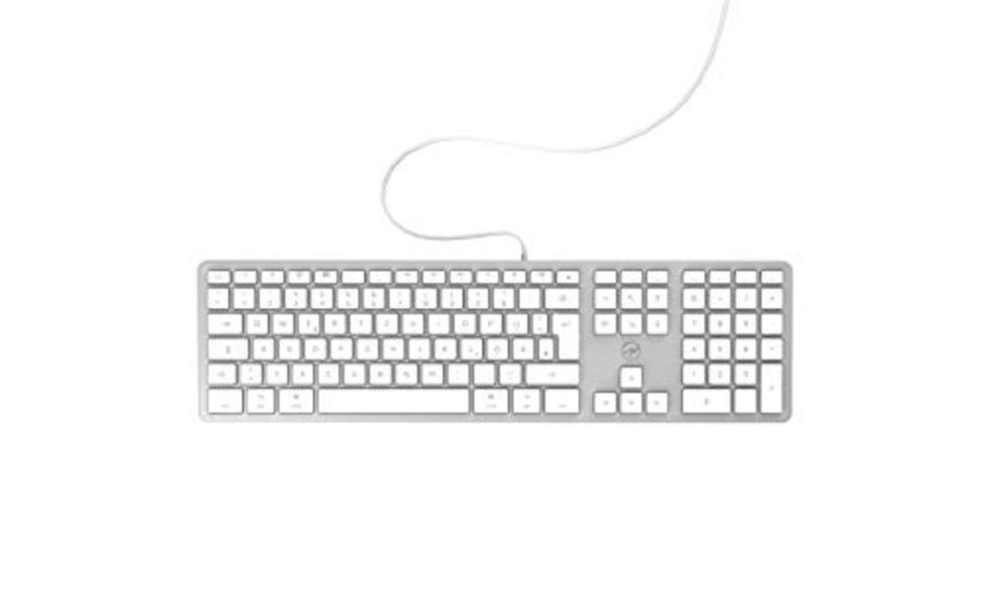 Mobility Lab ML311142 Wired Keyboard QWERTZ German Layout ideal for Mac - White/Silver