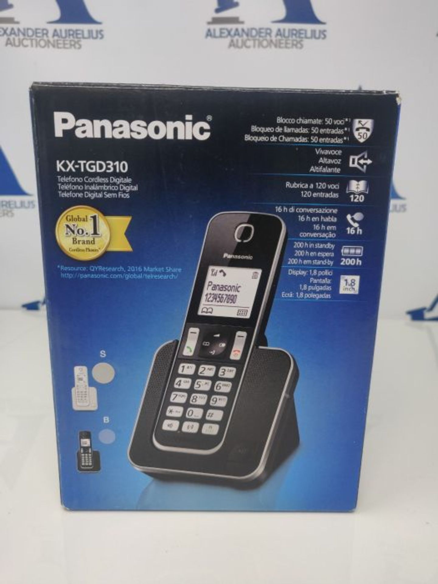 Panasonic KX-TGD310 - telephones (DECT, Desk, Silver, LCD, AAA, Polyphonic) - Image 2 of 3