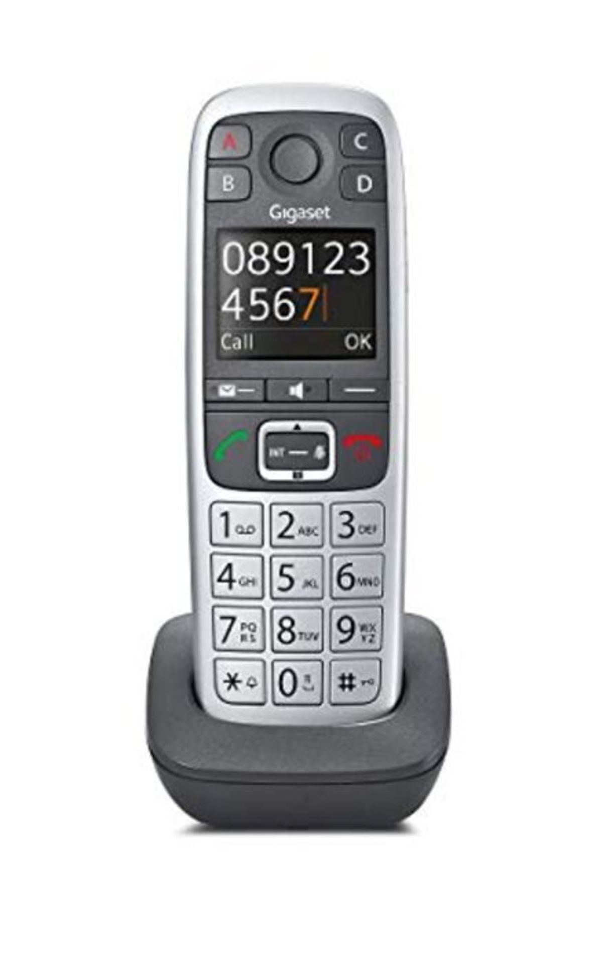 RRP £71.00 Gigaset E560 Telefono Cordless, Tasti Grandi, Numeri sul Display Grandi, Tastiera Illu