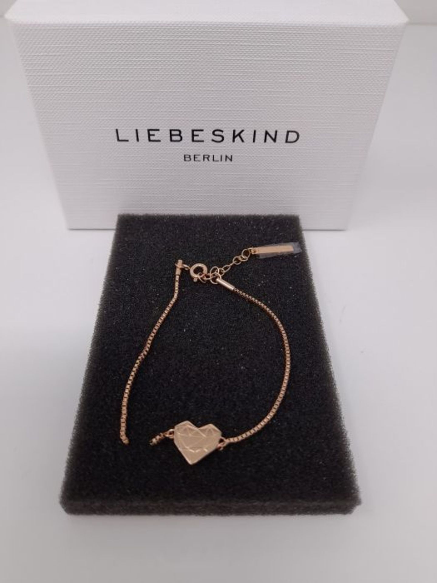 [CRACKED] Liebeskind Berlin Damen Armband Herz Edelstahl Silber 20 cm (roségold) - Image 3 of 3