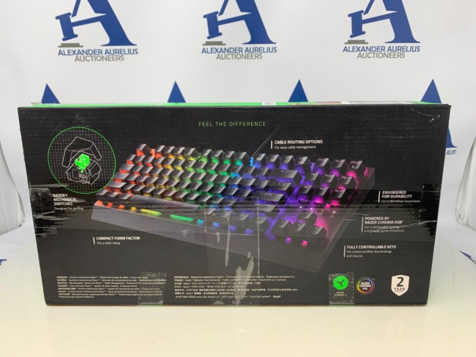 RRP £85.00 [CRACKED] Razer BlackWidow V3 Tenkeyless (Green Switch) - Kompakte Gaming Tastatur mit - Image 2 of 3