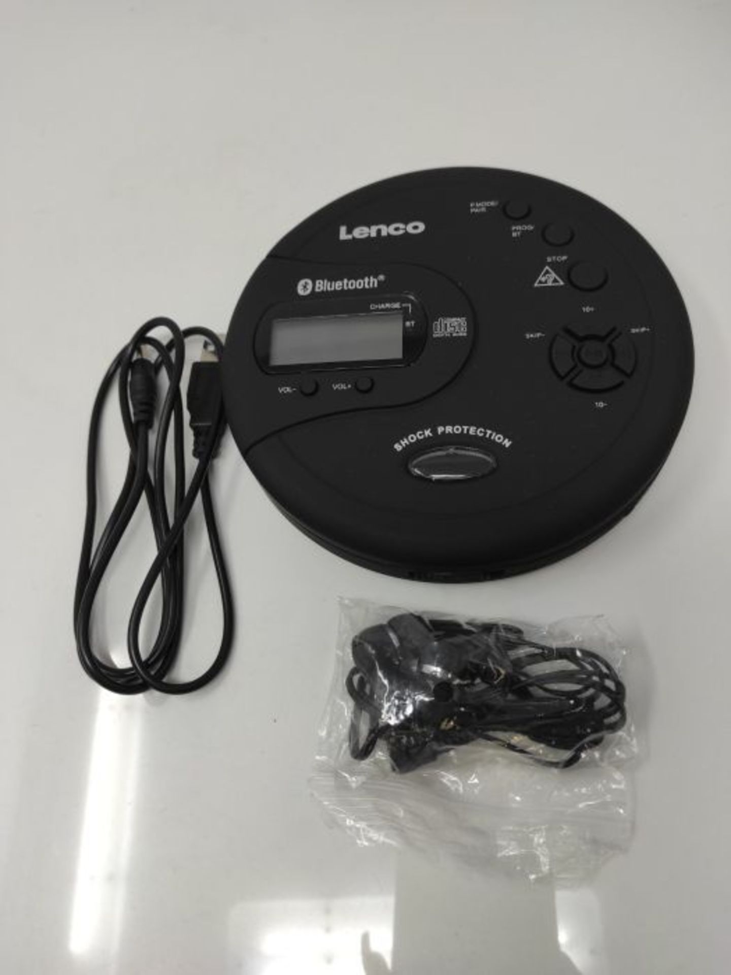 RRP £59.00 Lenco CD-300 - Tragbarer CD-Player Walkman - Bluetooth Diskman - CD Walkman - MP3 Funk - Image 3 of 3