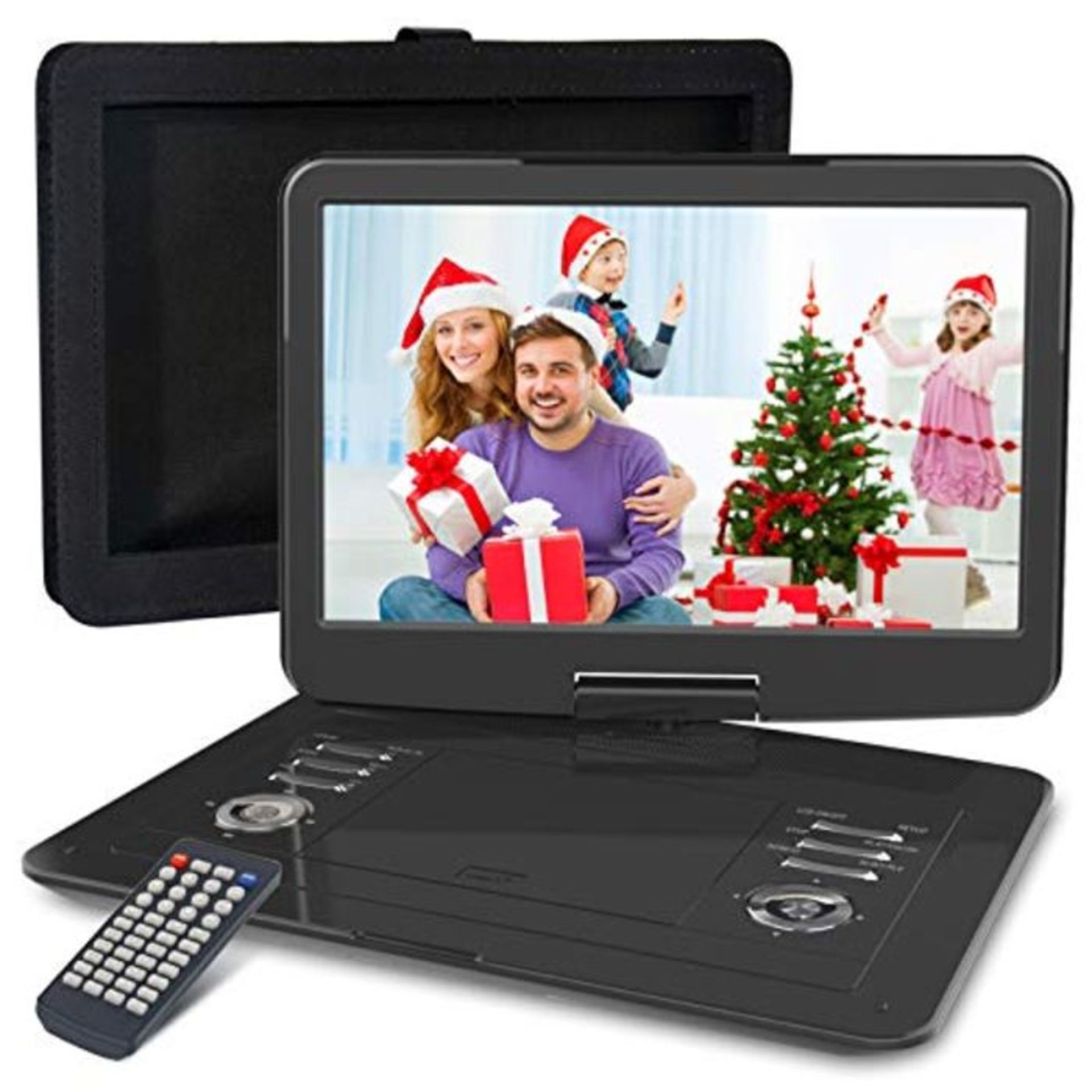 RRP £93.00 WONNIE 15.5 inch Portable DVD Player with 270 Swivel Screen, Built-in 6 hours Recharge