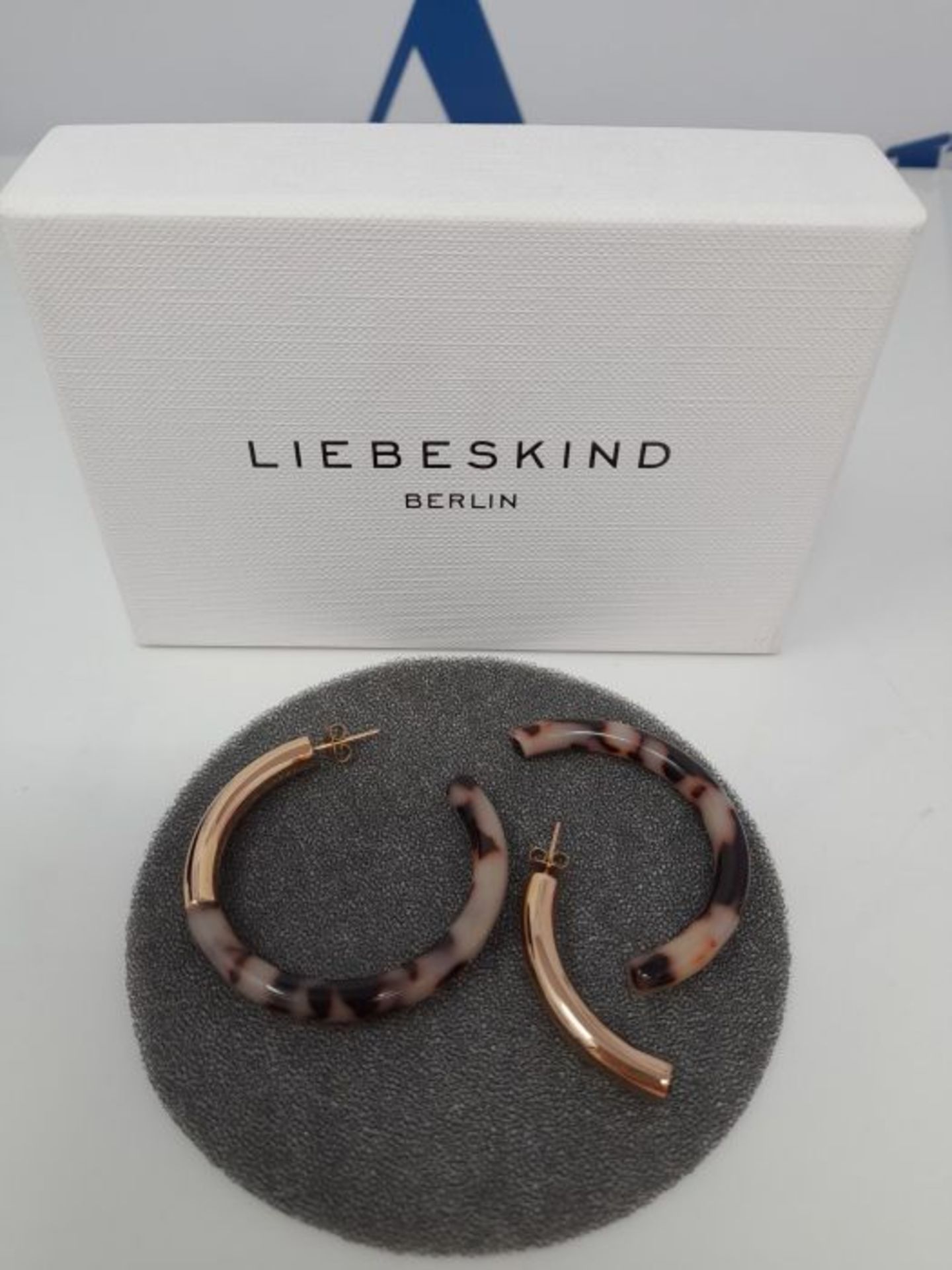 RRP £50.00 [CRACKED] Liebeskind Berlin Women's Creole Earrings Stainless Steel - Image 2 of 3