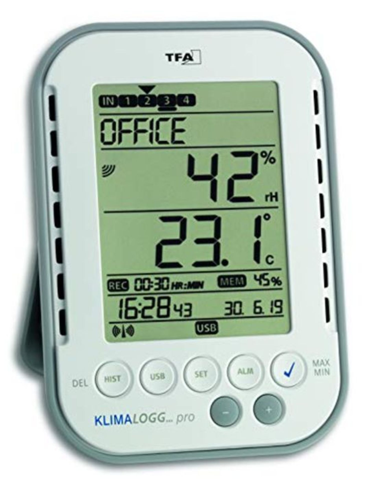 RRP £57.00 TFA Dostmann Klimalogg Pro Profi-Thermo-Hygrometer, 30.3039, mit Datenlogger-Funktion