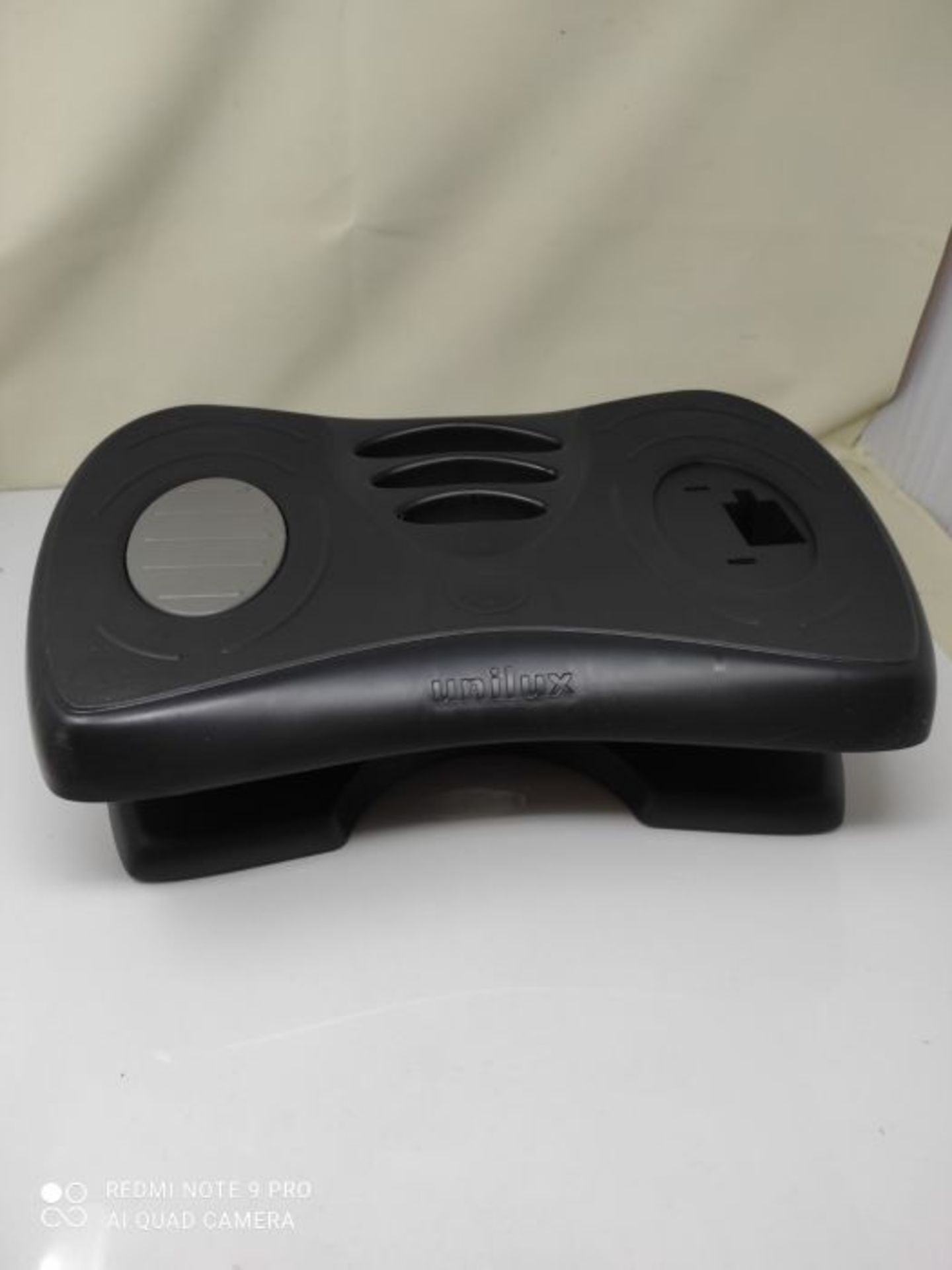 [CRACKED] Unilux Ergonomic Adjustable Footrest, Under Desk, Non-Slip Foot Stool, Black - Image 3 of 3
