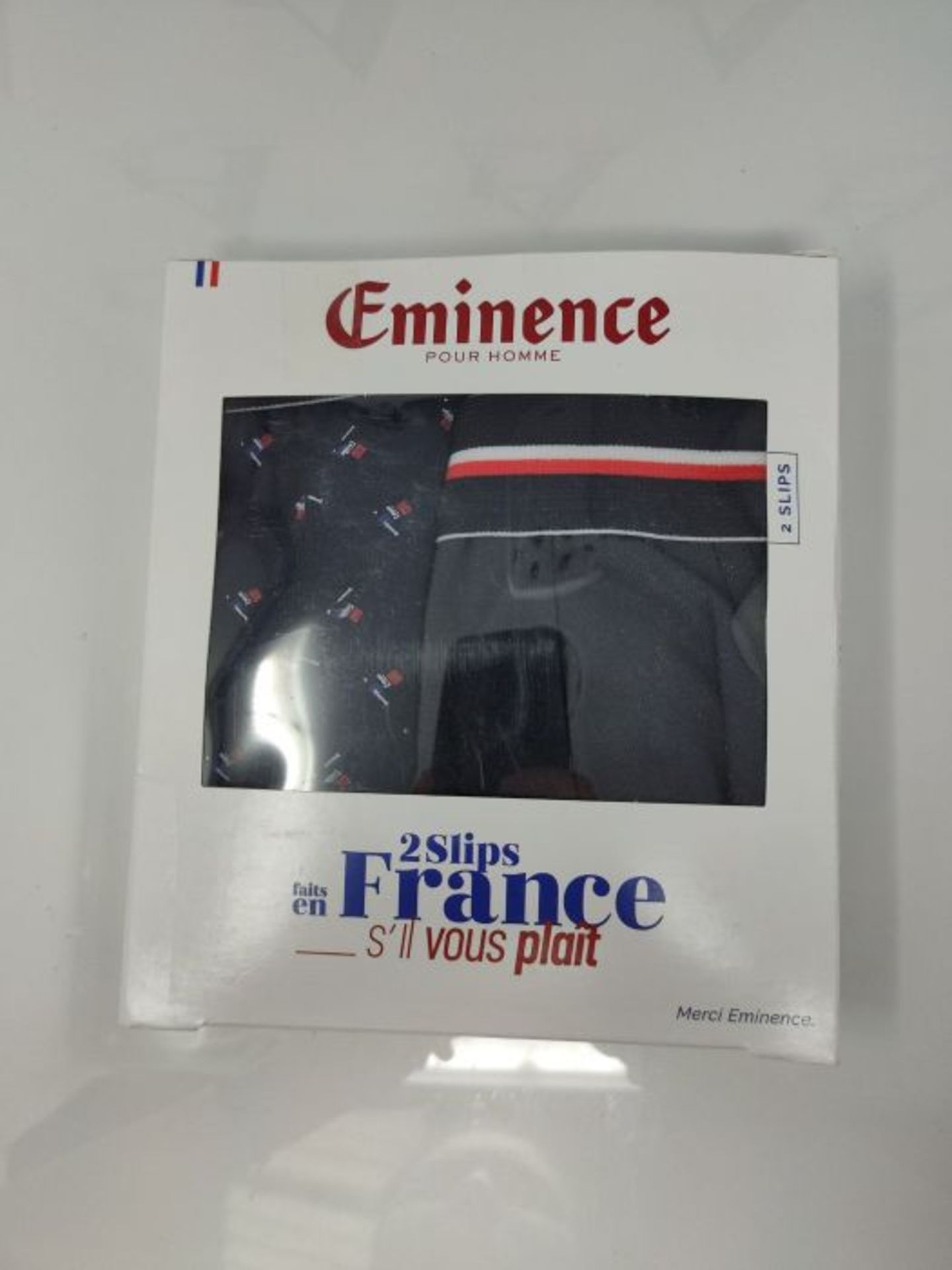 Eminence Men's FAIT EN France LE09 Briefs, Anthracite/Drapeau, 6 - Image 2 of 3