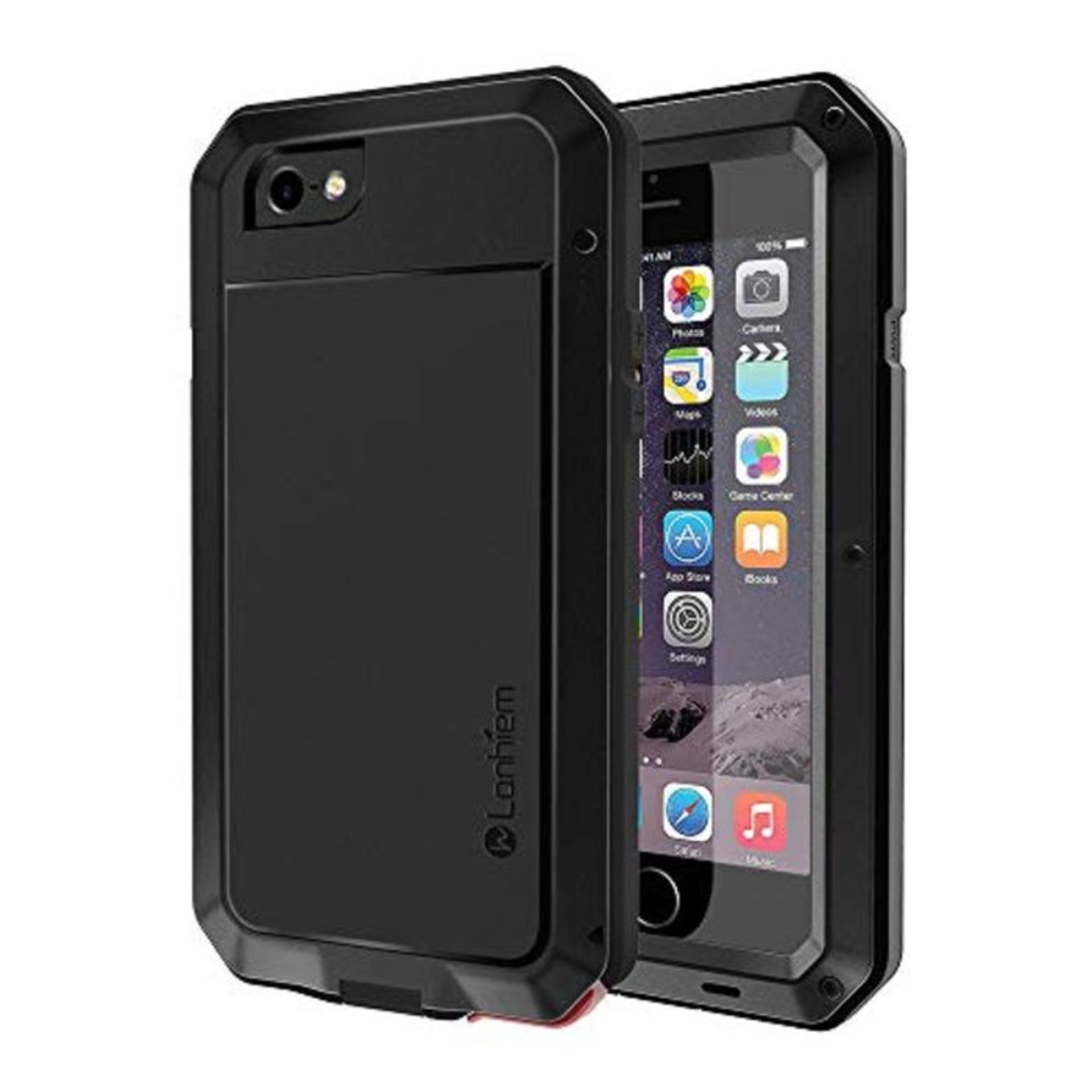 Lanhiem iPhone SE / 5S Case, Heavy Duty Shockproof Tough Armour Metal Case with [Tempe