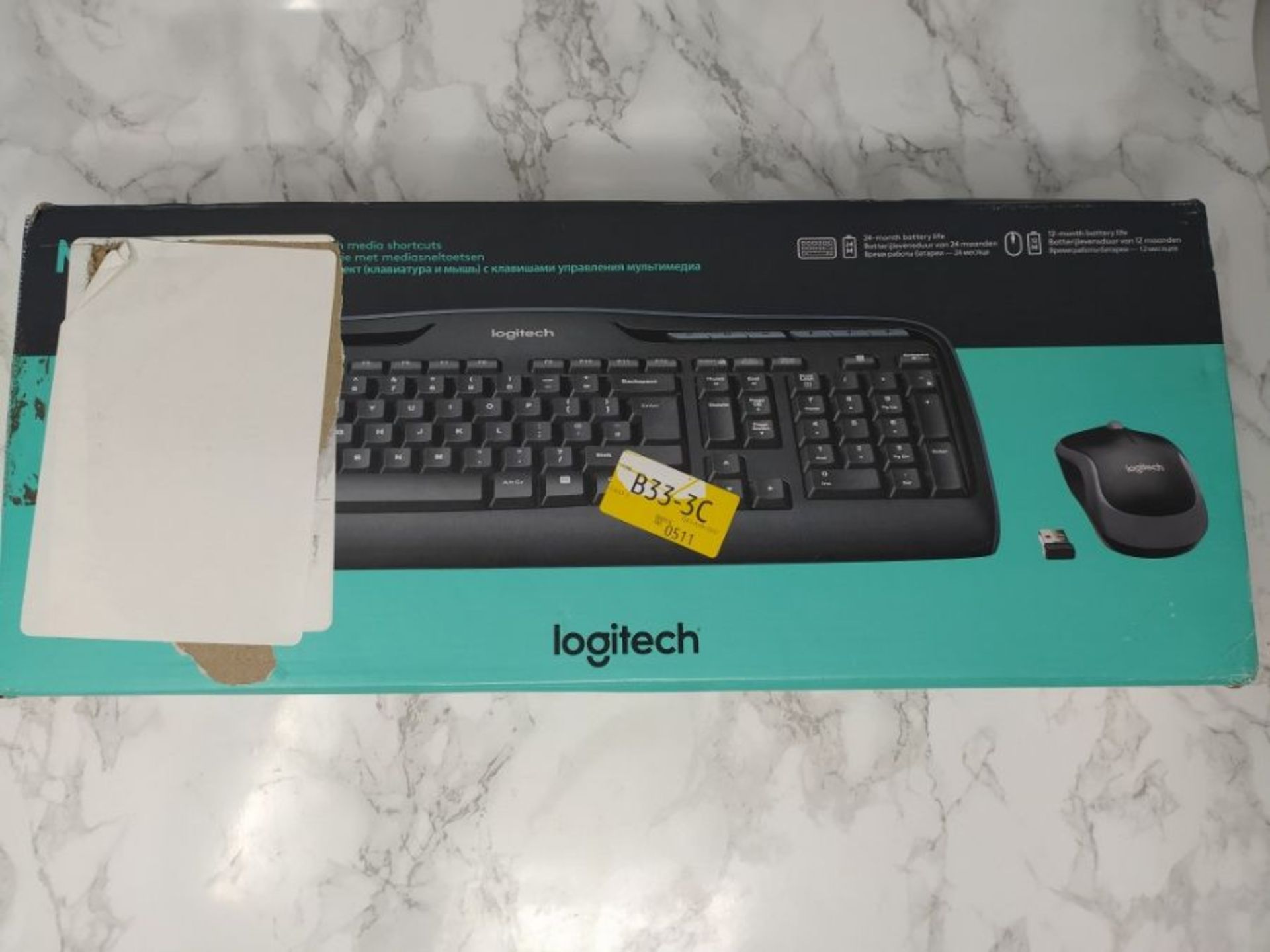 Logitech MK330 Wireless Keyboard and Mouse Combo for Windows, 2.4 GHz Wireless with US - Image 2 of 3