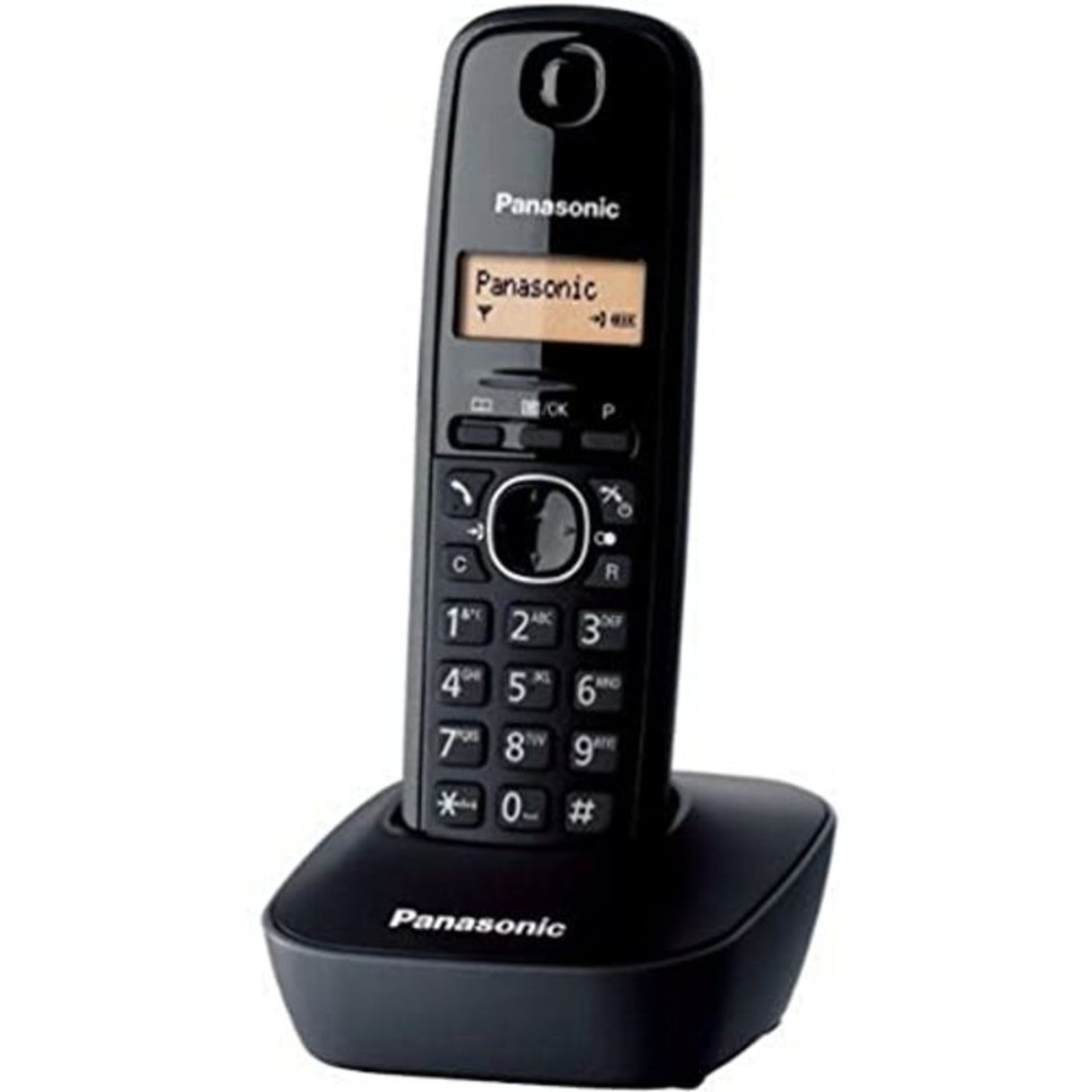 Panasonic KX-TG1611FRH Téléphone solo sans fil DECT sans répondeur Noir [Version Fr