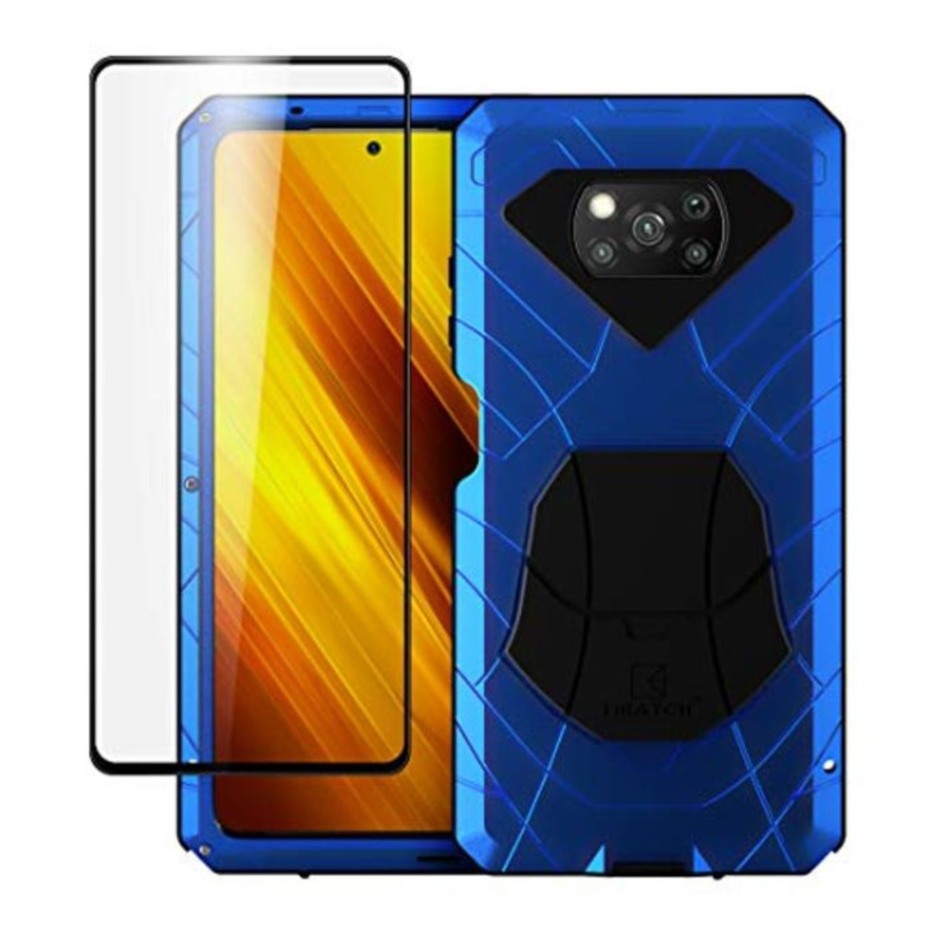 Foluu Xiaomi Poco X3 NFC Case, Poco X3 NFC Metal Case, Aluminum Metal Shockproof Bumpe