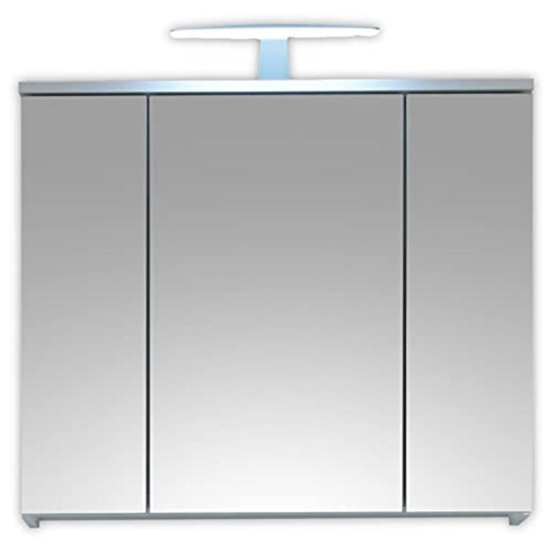 RRP £113.00 Stella Trading Mirrored Cabinet, Matt White, 80 x 67 x 20 cm