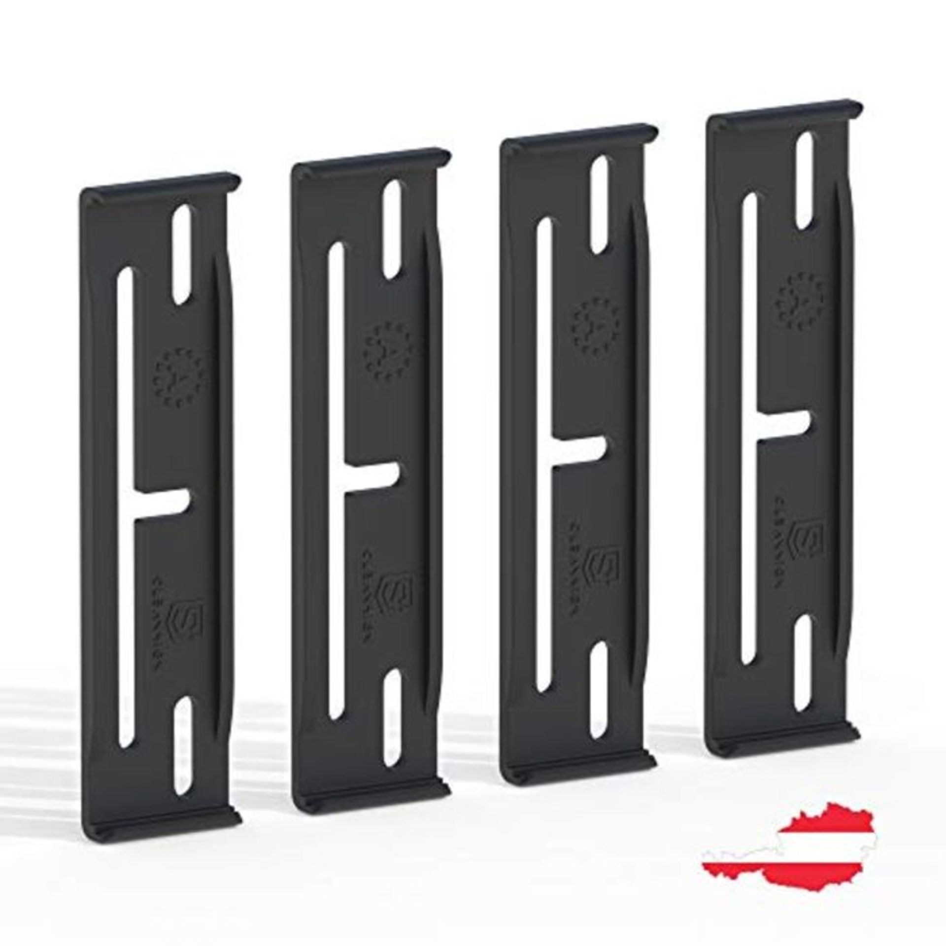 Cleansign Superflat RC Black Number Plate Holder from Austria, Black Number Plate Hold