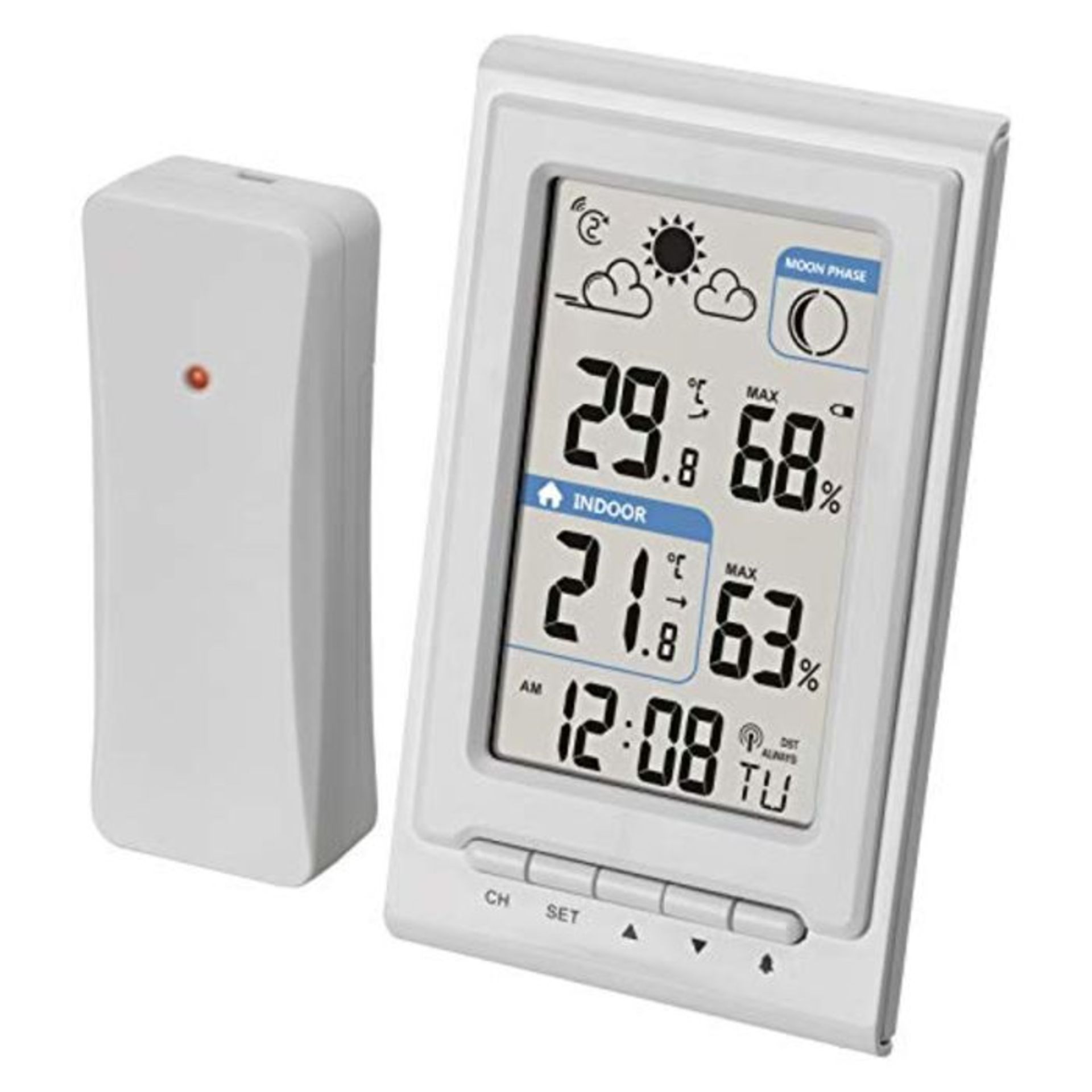 EMOS E0352 Mini Wireless Weather Station with Outdoor Sensor, Measures Indoor and Outd