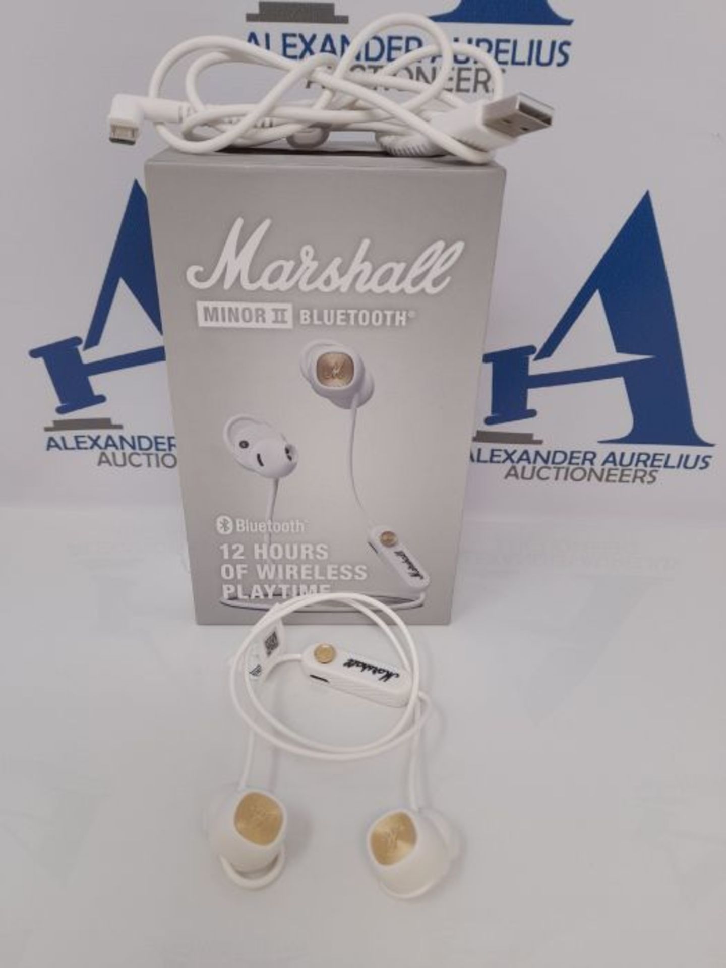 RRP £82.00 Marshall Minor II Wireless In-Ear Headphones - White - Image 2 of 3