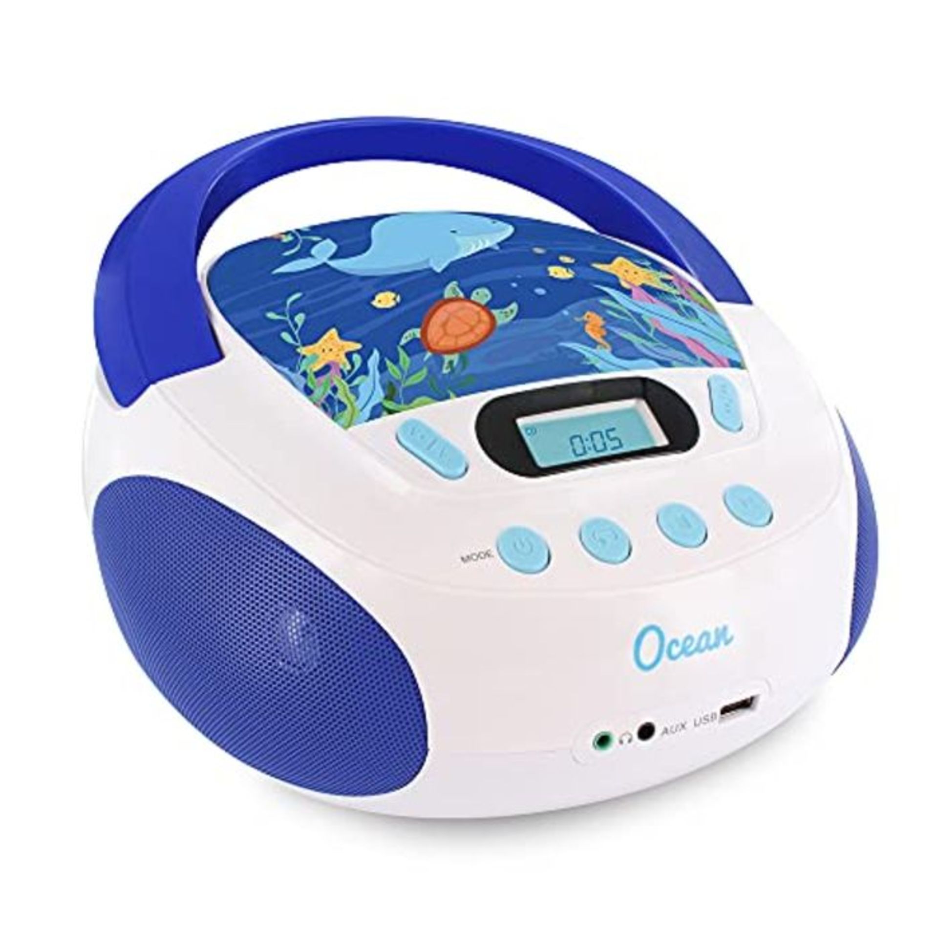 RRP £52.00 Metronic CD / MP3 Radio Blue et Blanc