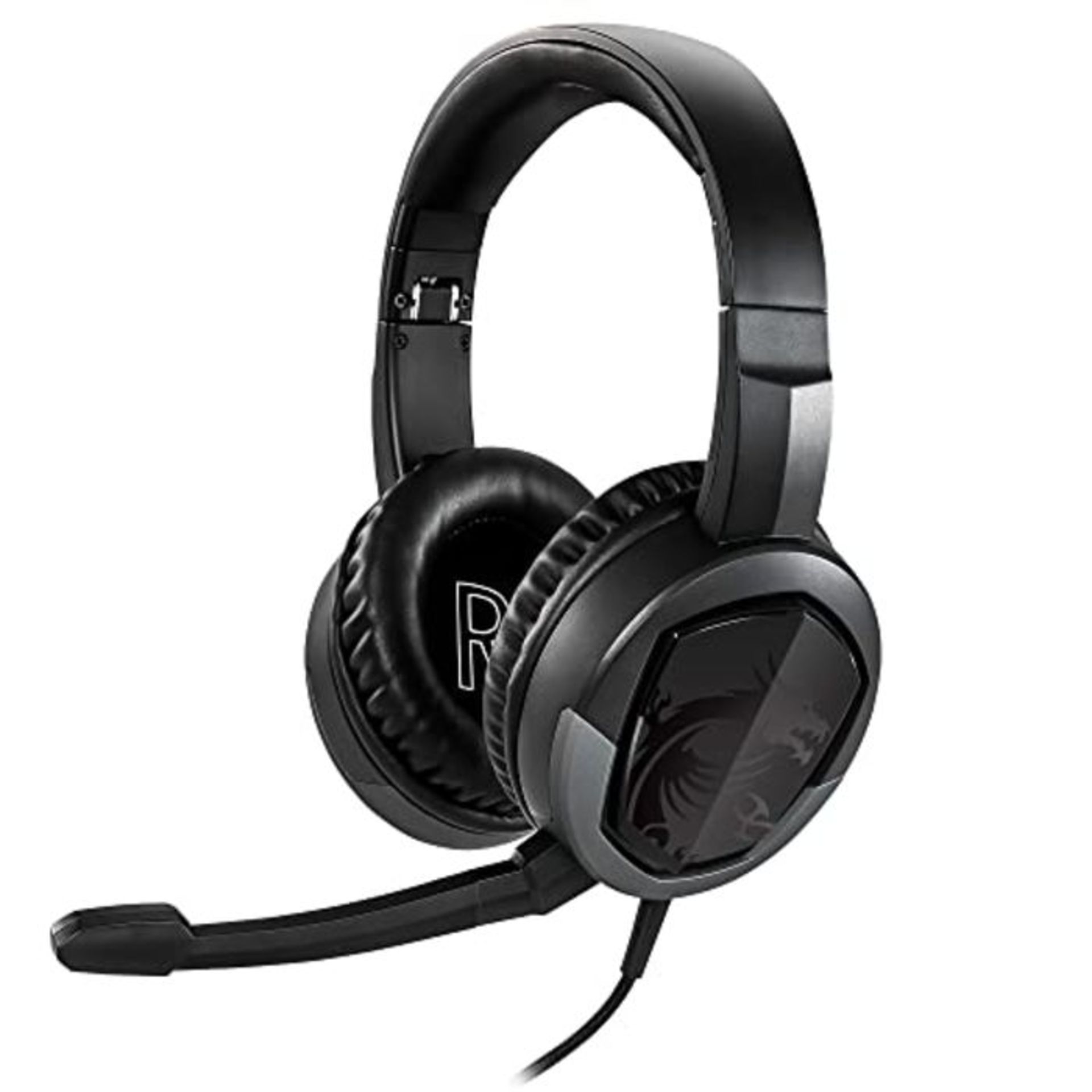 MSI IMMERSE GH30 V2 GAMING HEADSET - Stereo Headphones, Lightweight & Foldable Design,
