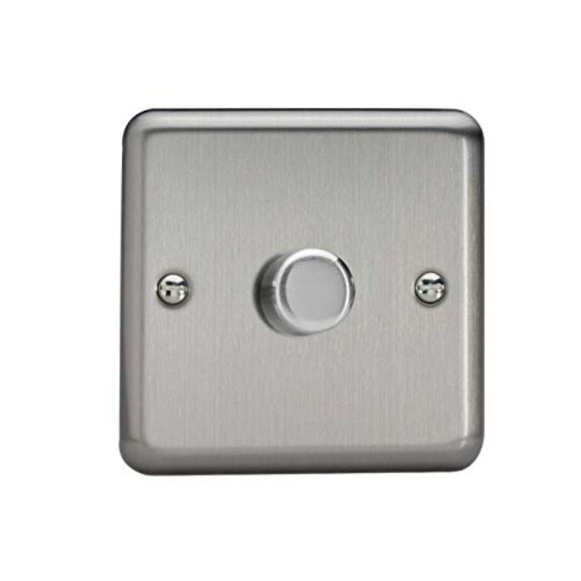 Varilight 1-Gang 2-Way Push-On/Off Rotary LED Dimmer Light Switch in Matt Chrome