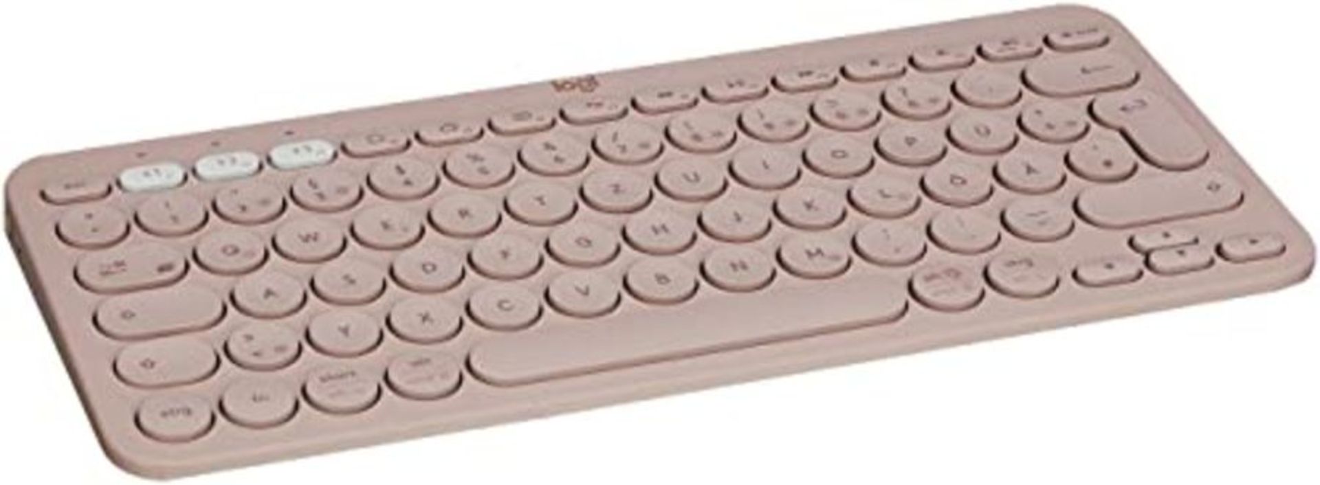 Logitech K380 Multi-Device Bluetooth Keyboard, QWERTZ German Layout - Pink