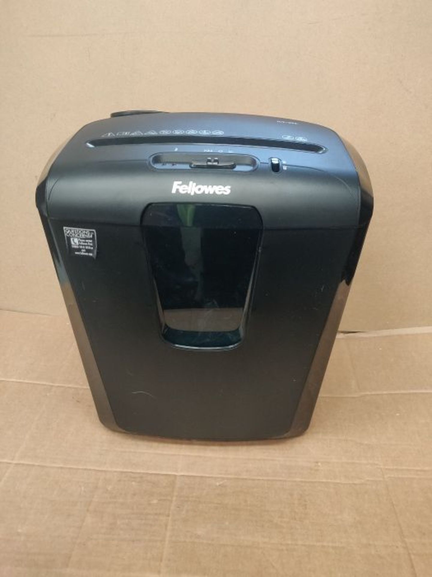 RRP £54.00 Fellowes Powershred M-8C 8 Sheet Cross Cut Personal Shredder with Safety Lock - Image 3 of 3