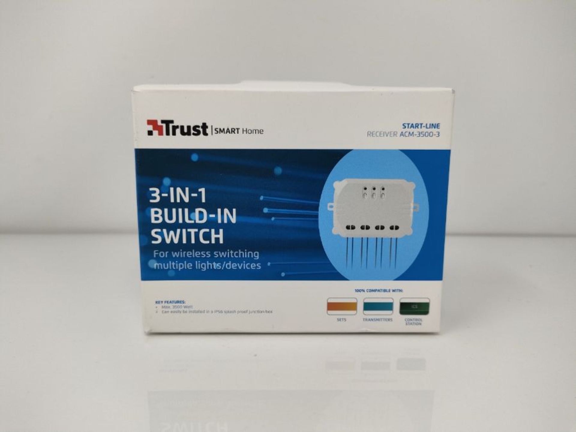 Trust Smart Home ACM-3500-3 Built-In 3-in-1 Switch for Wireless Light Switching - Image 2 of 3