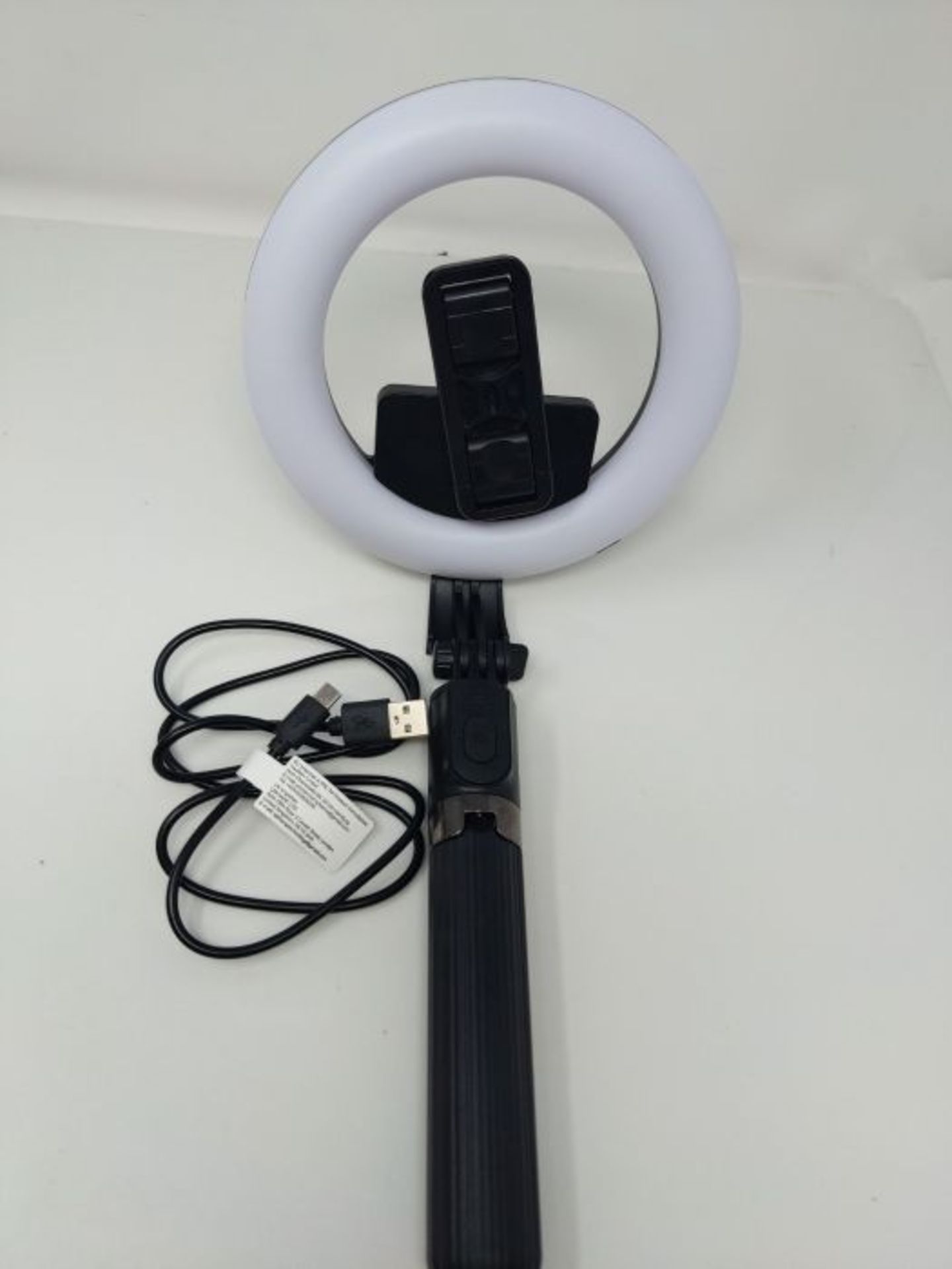 Mpow PA213B Rechargeable LED Ring Light Selfie Stick w/ Tripod - Image 2 of 2