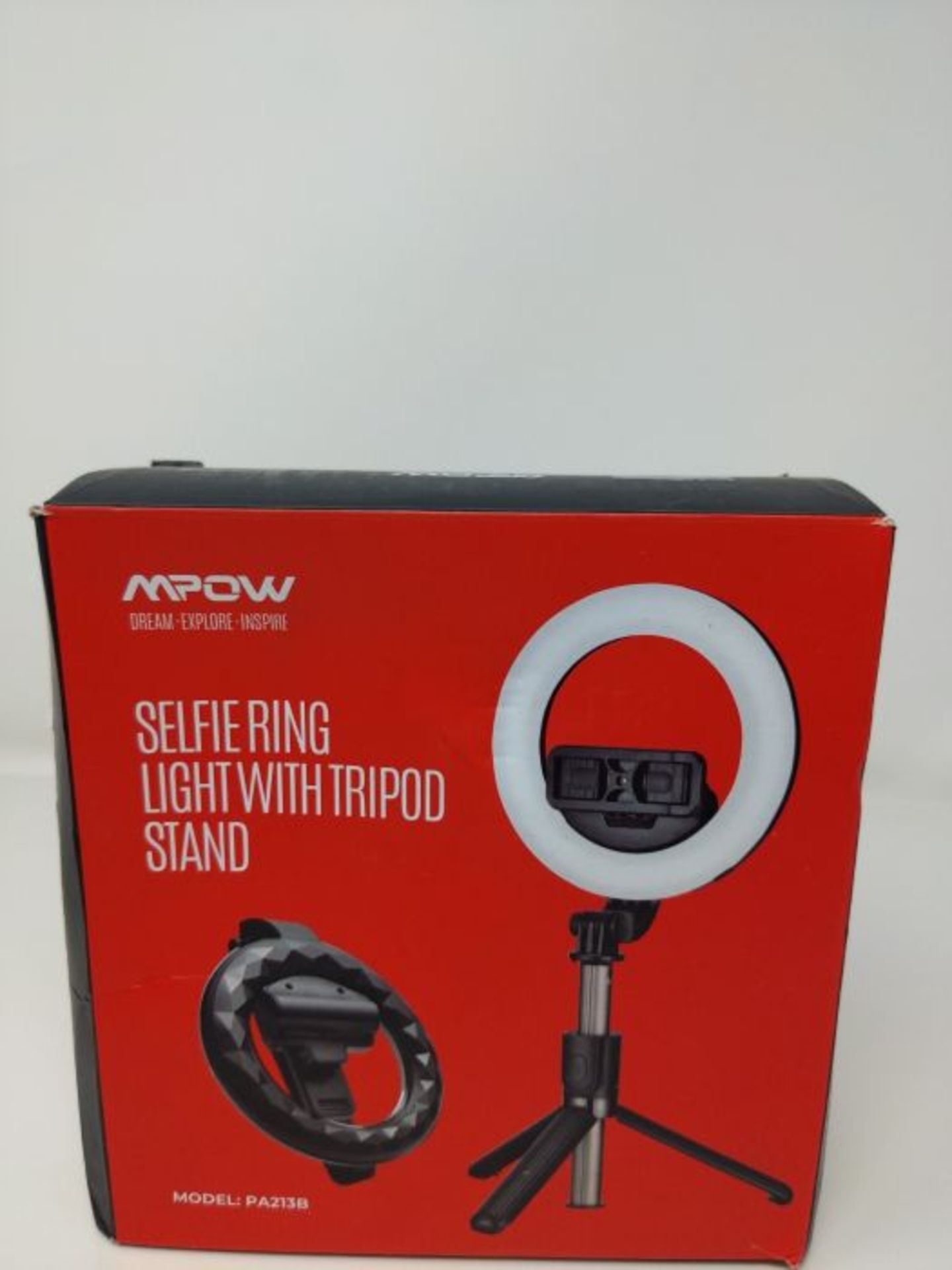 Mpow PA213B Rechargeable LED Ring Light Selfie Stick w/ Tripod