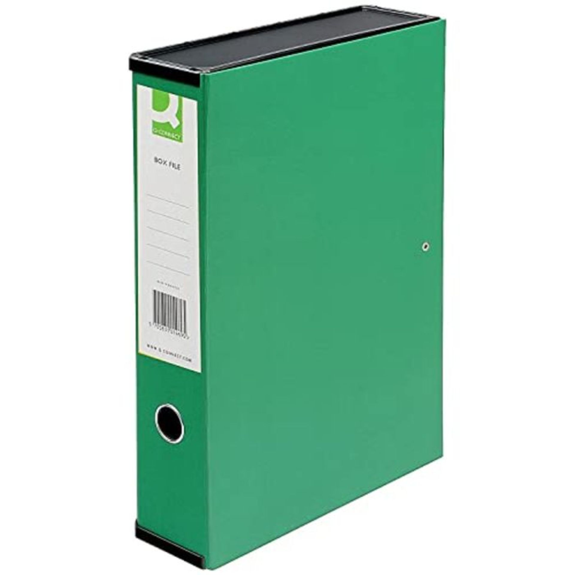 (Pack of 5) Q-Connect KF20015 Box File Foolscap - Green