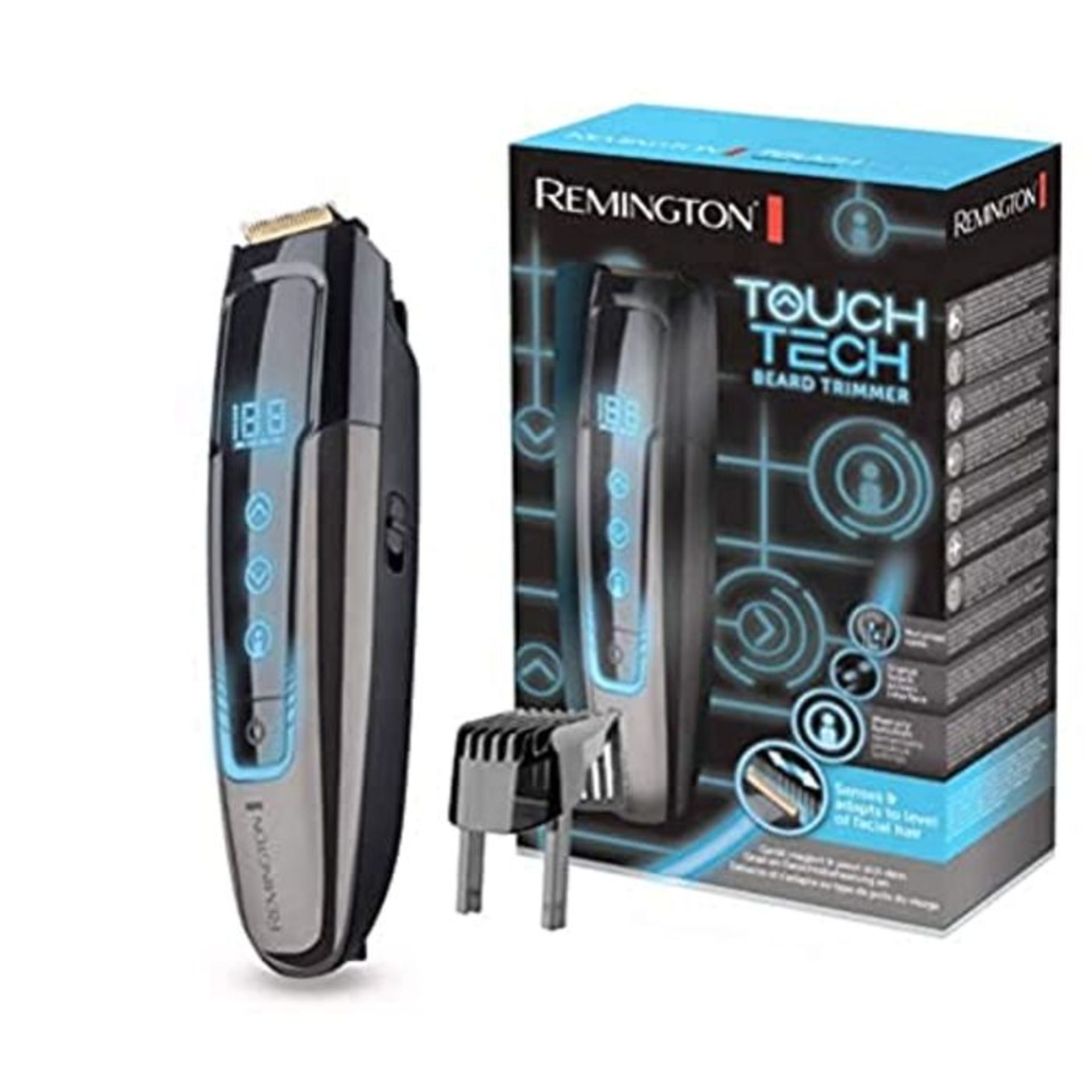 RRP £60.00 Remington Baardtrimmer Touchtech (Digitale Touchscreen, 175 Lengte-Instellingen, Per 0
