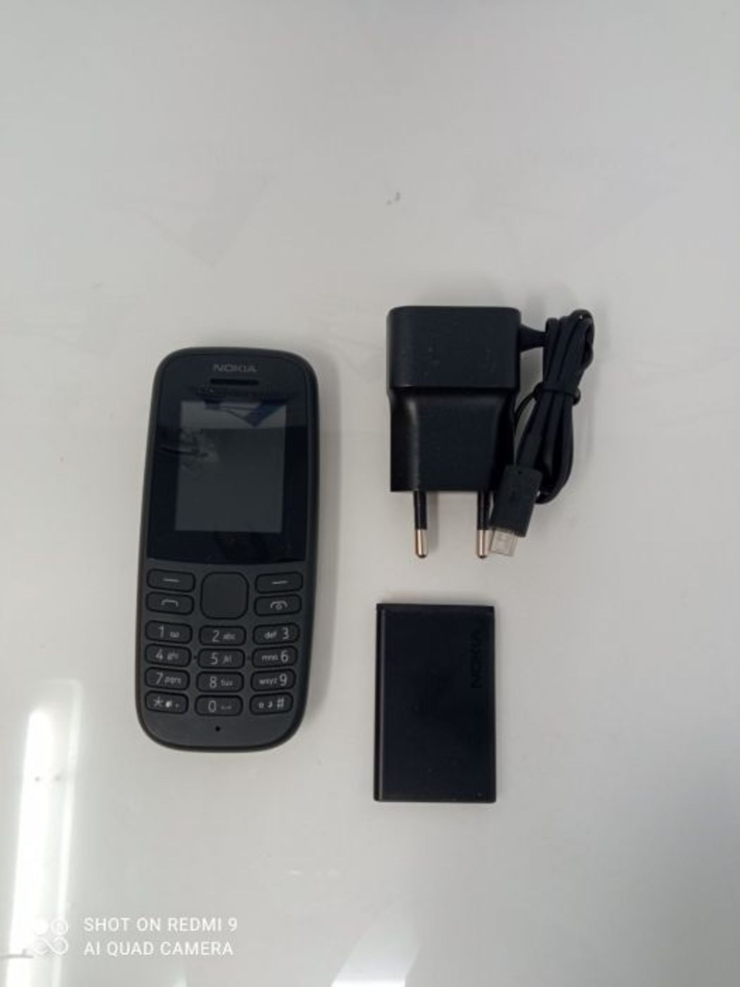 Nokia 105 Mobiltelefon (1, 8 Zoll Farbdisplay, FM Radio, 4 MB ROM, Dual-Sim) Schwarz, - Image 2 of 2