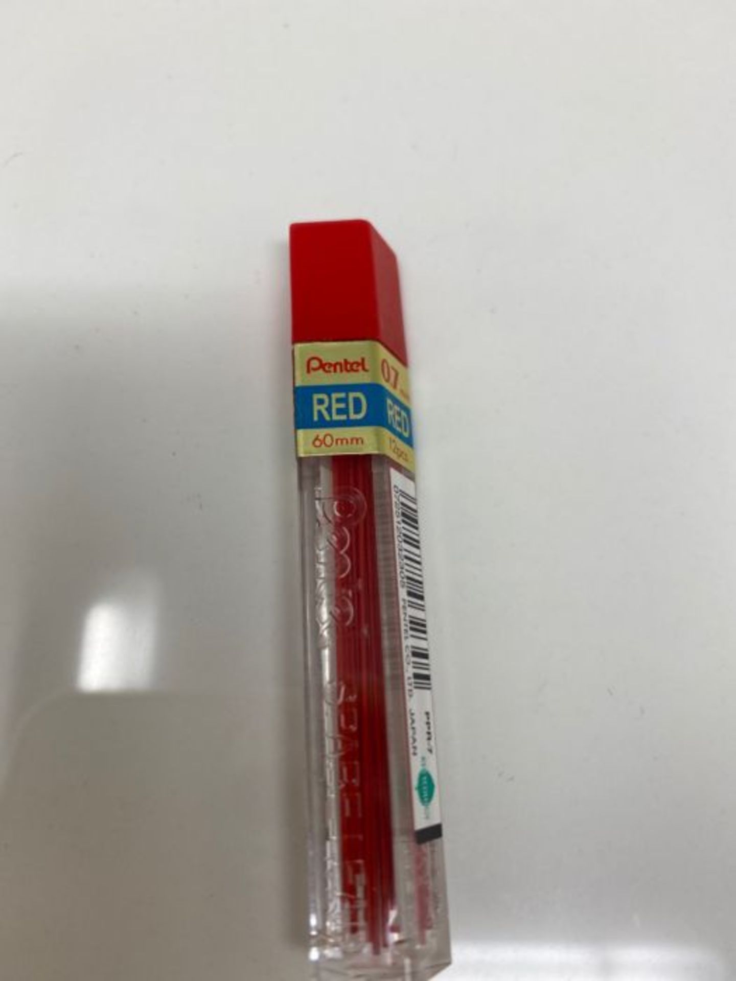 Pentel Box of 12 red leads for Mechanical pencil 0.7 mm Red - Image 2 of 2