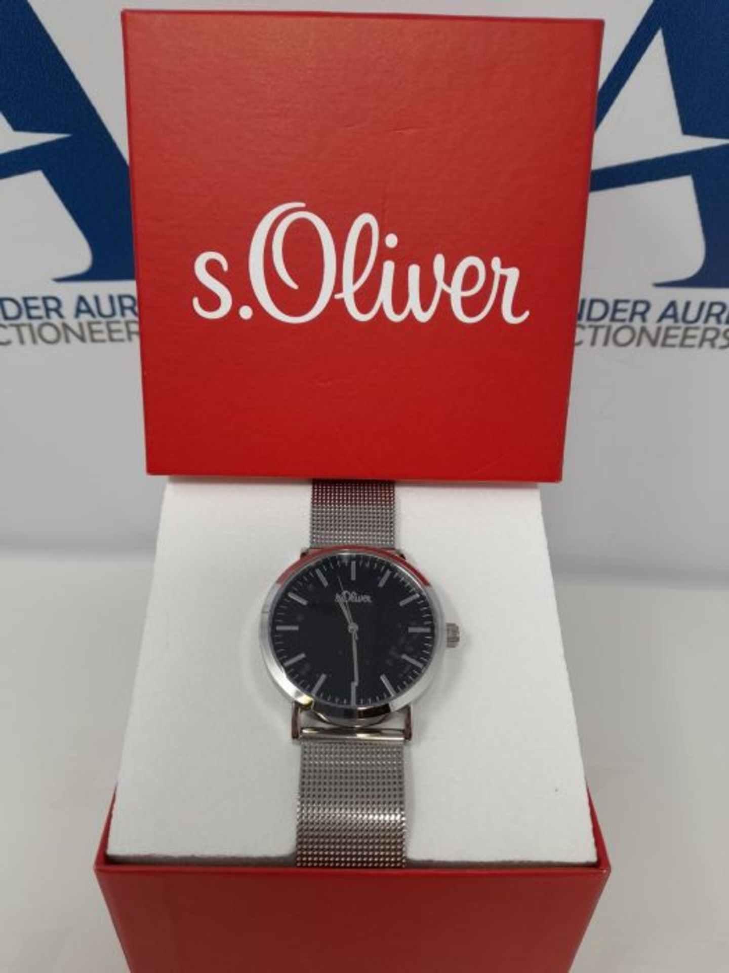 RRP £69.00 S.Oliver Damen Armbanduhr SO-3325-MQ, Silber-Schwarz - Image 2 of 3