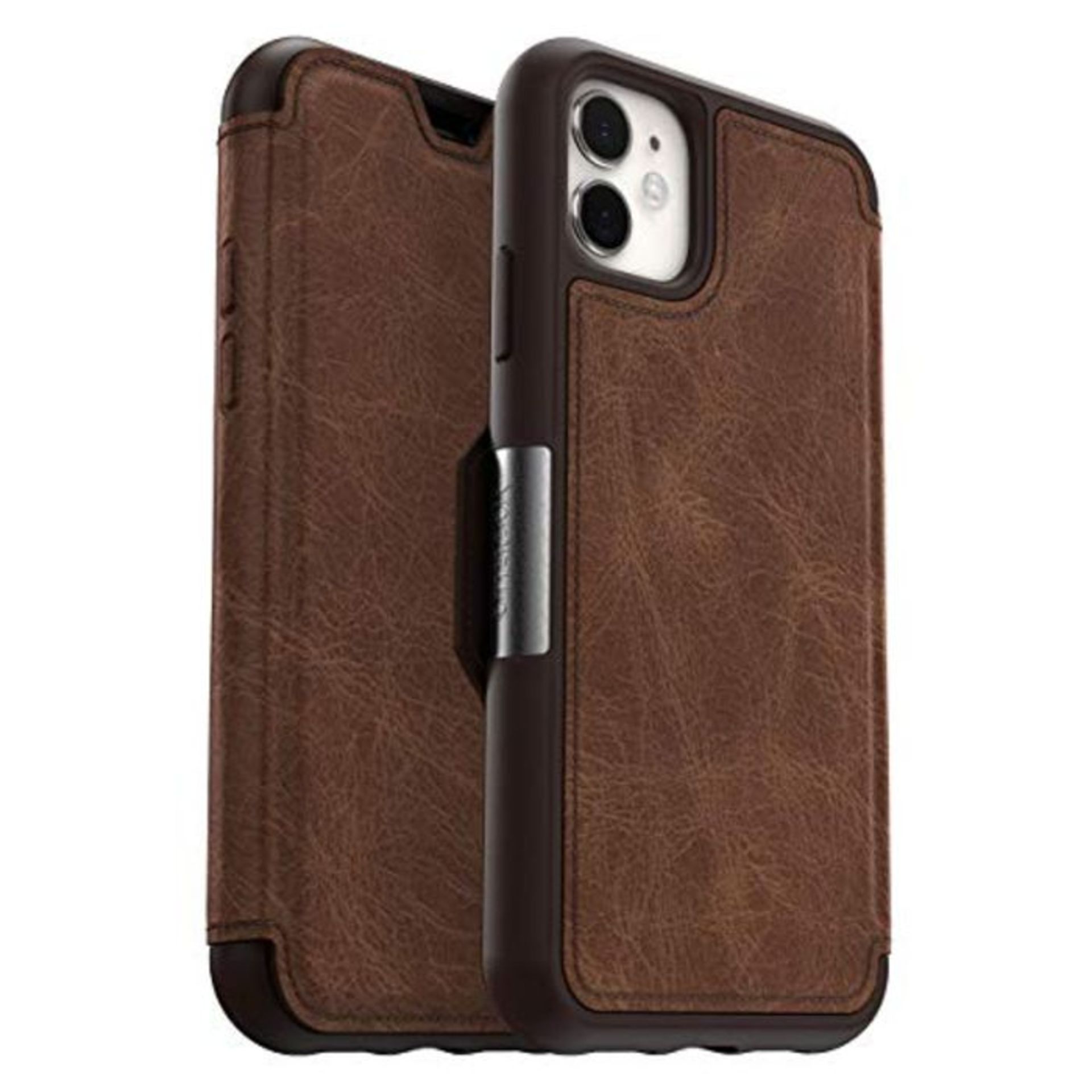 OtterBox for Apple iPhone 11, Premium Leather Protective Folio Case, Strada Series, Br