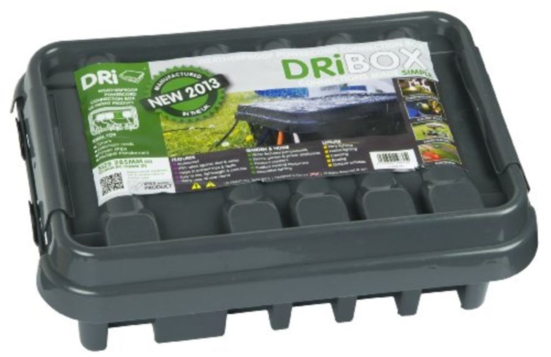 Dri-Box DB-285-UK-B FL-1859-285 IP55 Weatherproof Box, Black