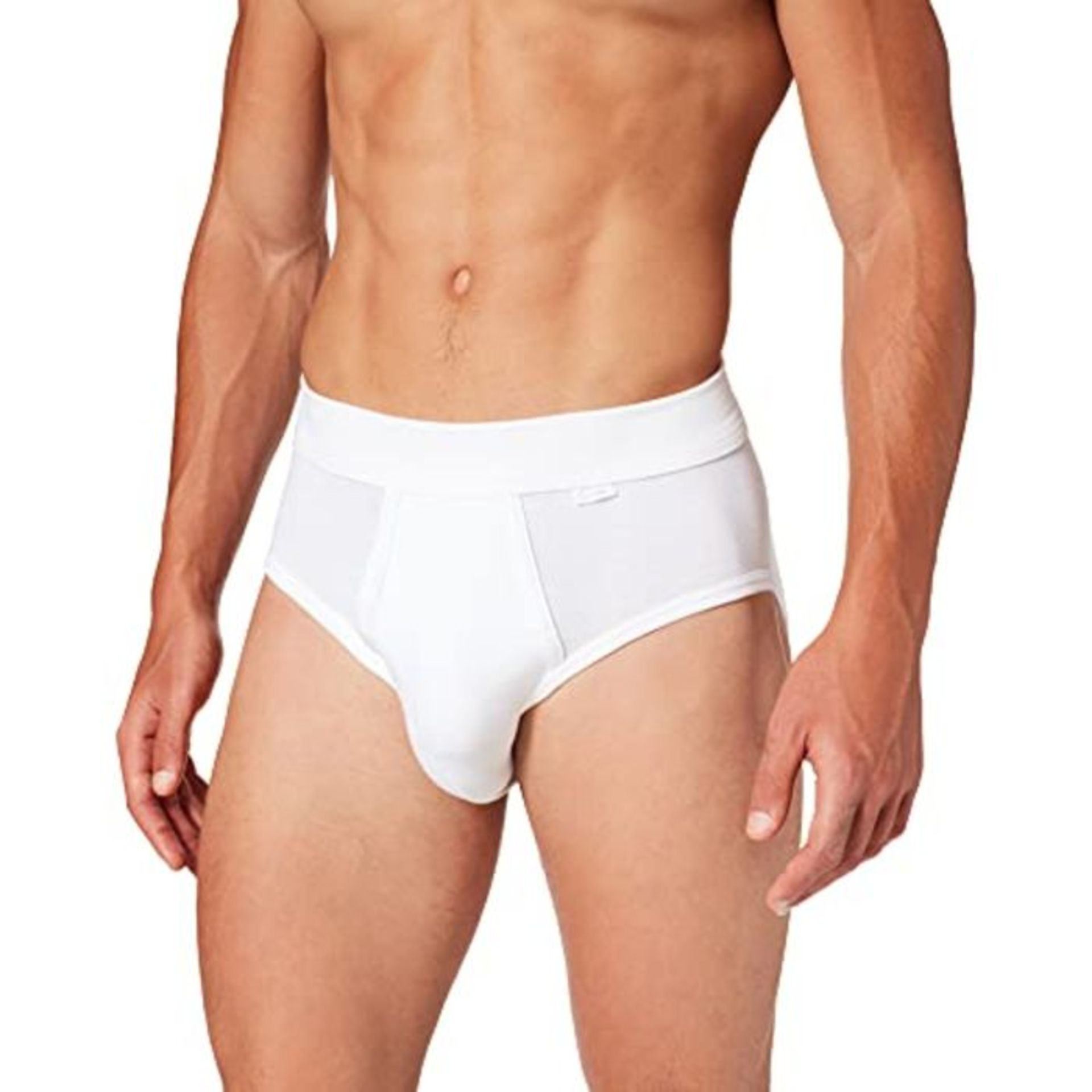 Calida Men's Midislip Cotton 1:1 Boxer Briefs, White (White 001), XL