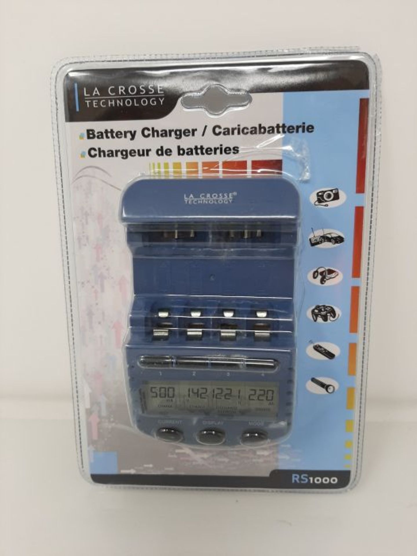 RRP £60.00 La Crosse Technology RS1000 battery charger  Blue - Image 2 of 2