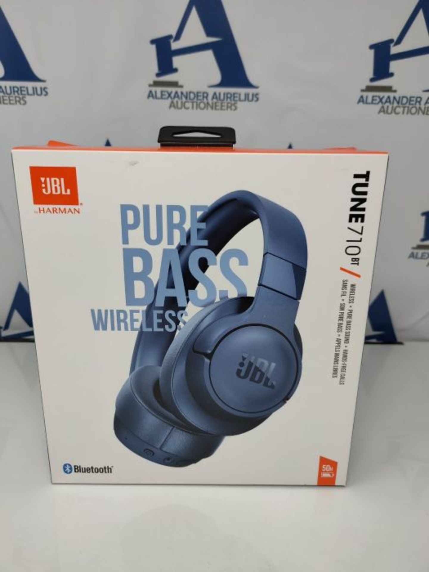 RRP £71.00 JBL Tune 710 BT â¬  Faltbare Bluetooth Over-Ear KopfhÃ¶rer in Blau â¬  Kab - Image 2 of 3