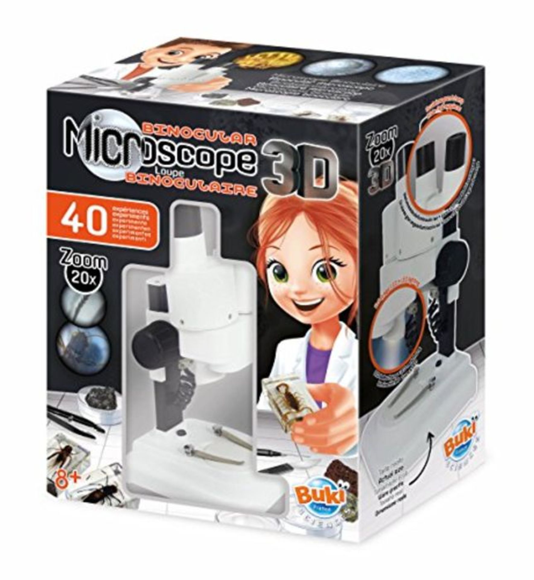 RRP £70.00 Buki France Stereo 3D Microscopio Binoculare, Multicolore, MR500