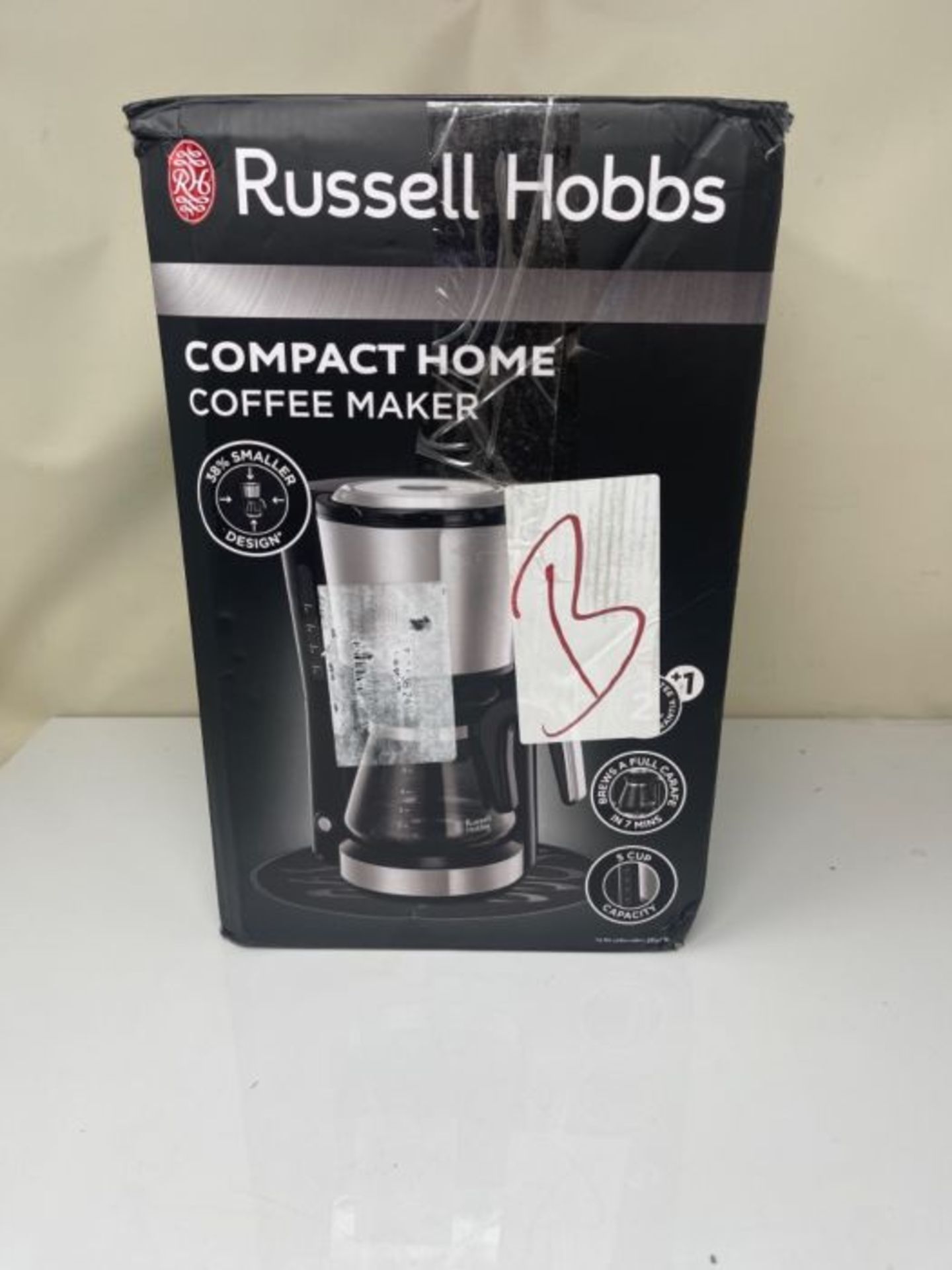 Russell Hobbs Compact Home 24210-56 Mini Glass Coffee Machine 0.625 L Space-Saving Des - Image 2 of 3