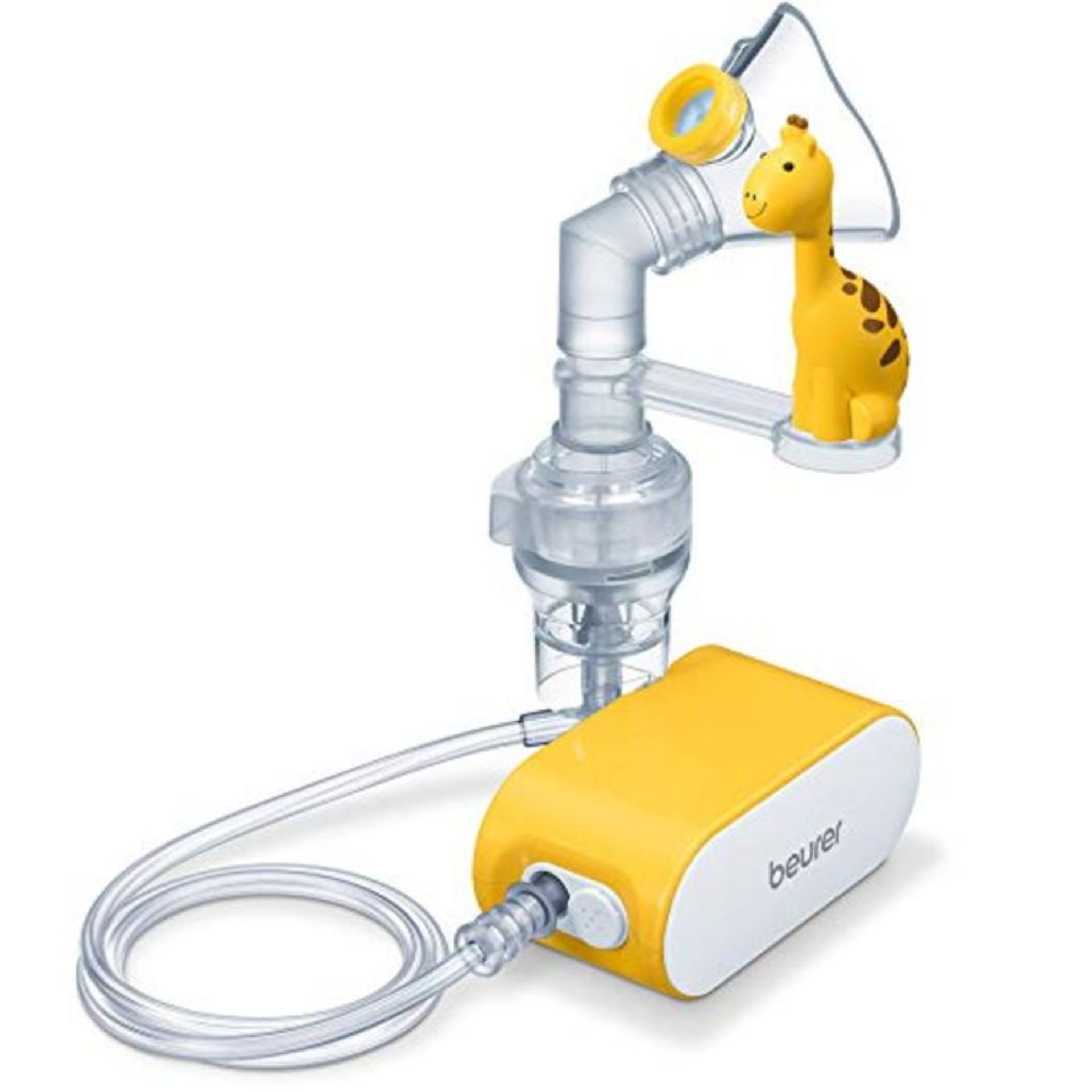 RRP £84.00 Beurer IH 58 Kids inhaler with giraffe clip-on figure for nebulizing liquid medicines,