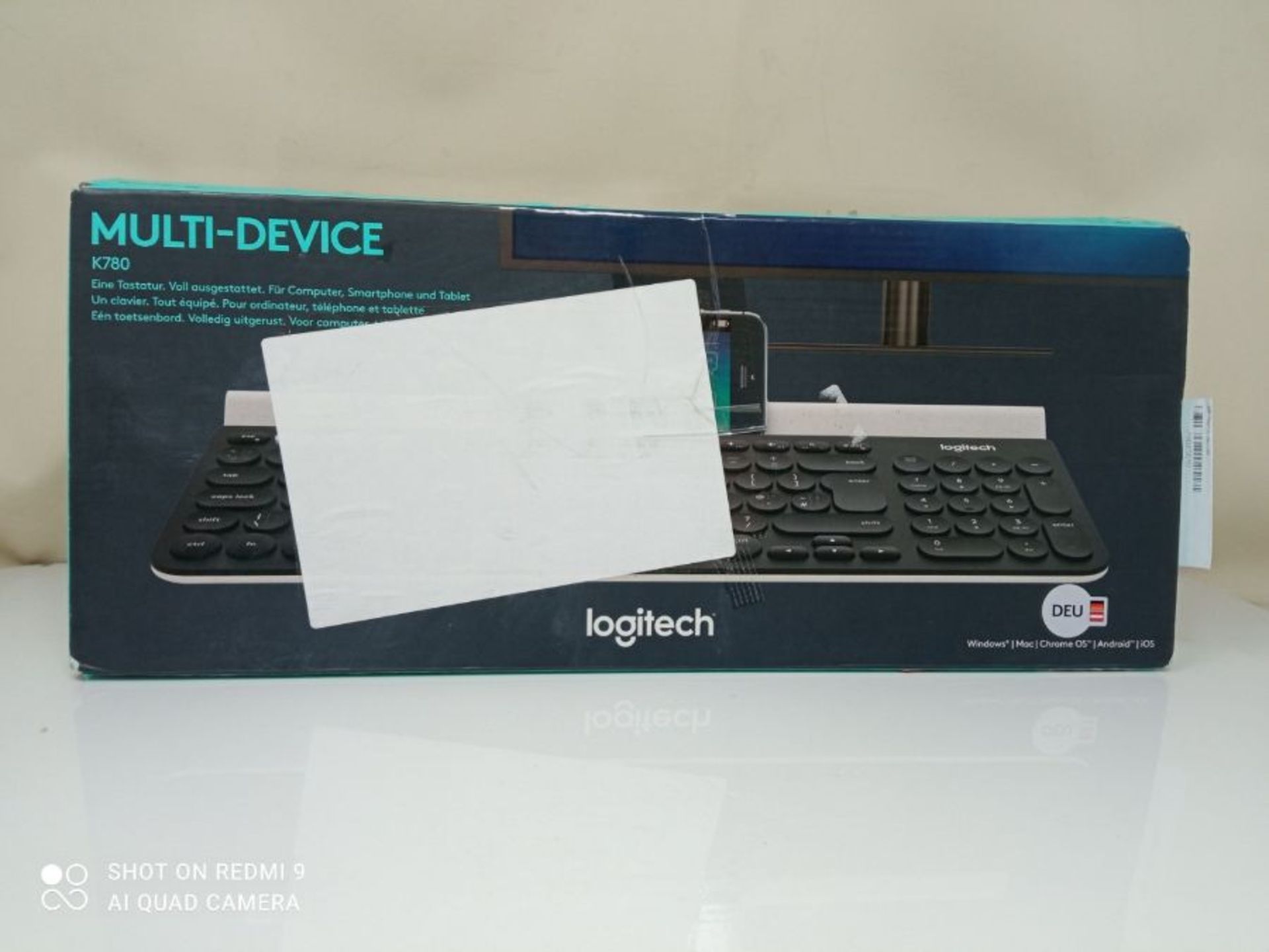 RRP £79.00 Logitech K780 Kabellose Tastatur, Bluetooth & 2.4 GHz Verbindung, Multi Device & Easy- - Image 2 of 3
