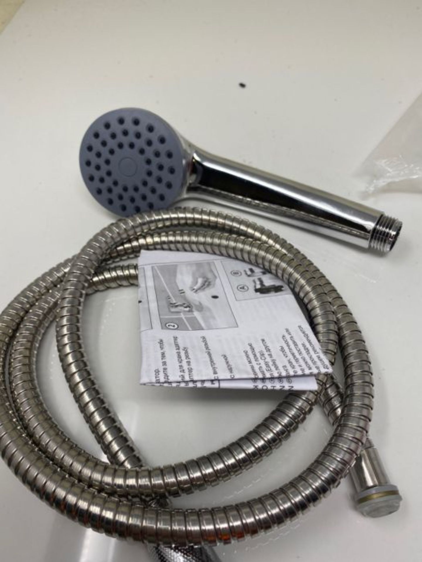 WENKO WK22866 handbasin-Mobile Hand Stainless Steel Shower Hose, Silver Shiny, 6.5 x 1 - Image 2 of 2