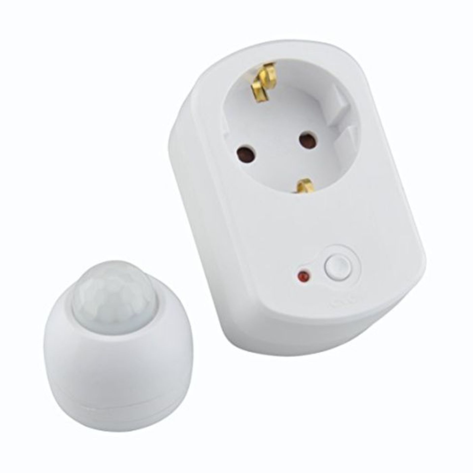 Unitec 47598 Adaptor Plug with Wireless Motion Sensor White