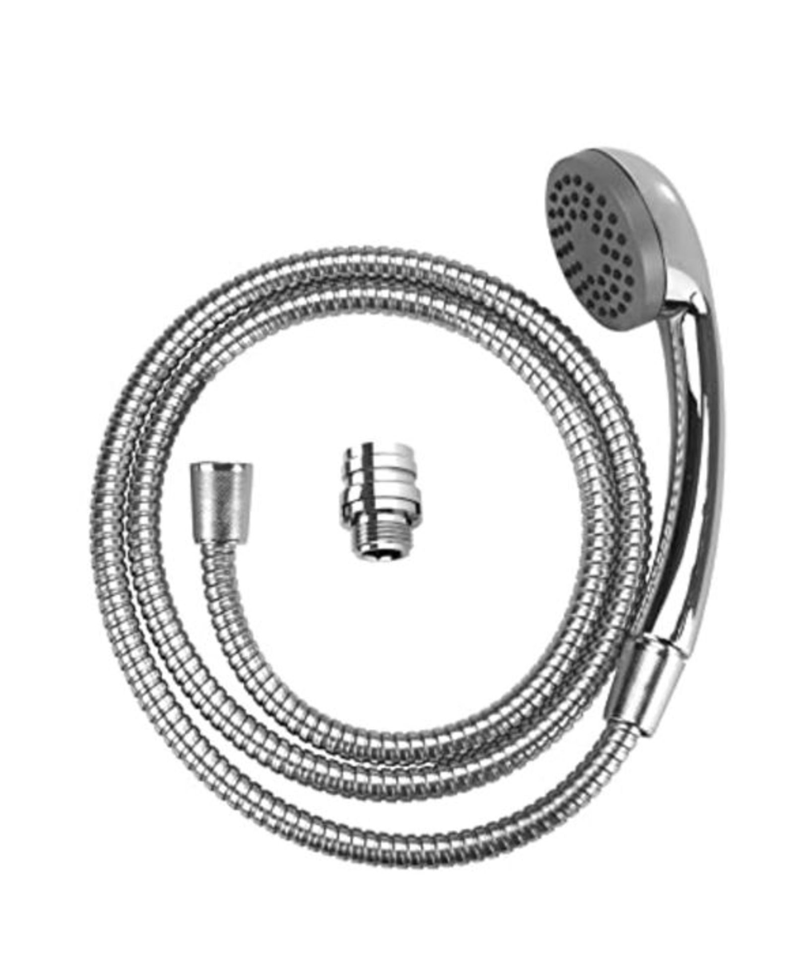 WENKO WK22866 handbasin-Mobile Hand Stainless Steel Shower Hose, Silver Shiny, 6.5 x 1
